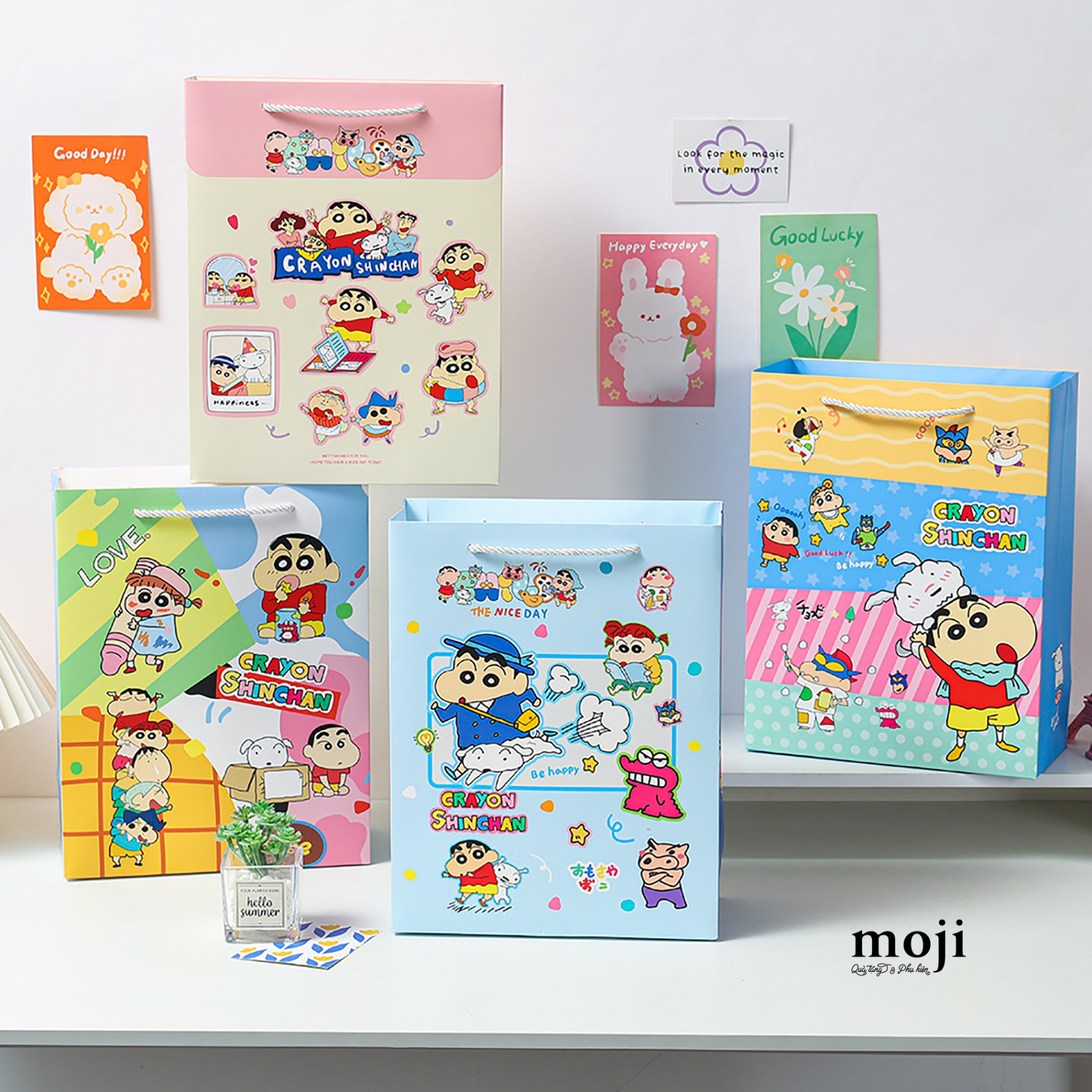 Bao túi quà Crayon Shinchan the nice day 10x20x25