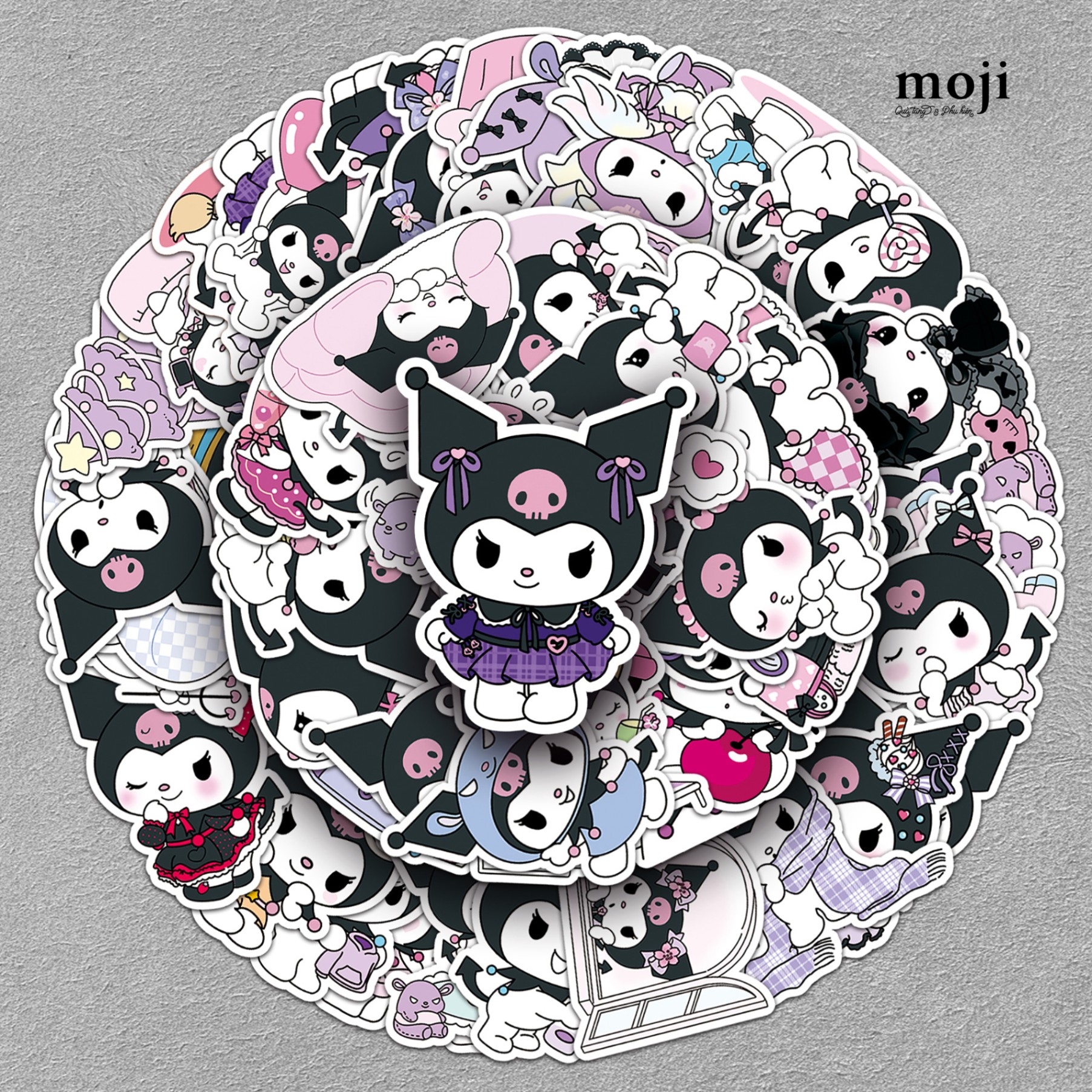Sticker đa năng dán vali Sanrio family Kuromi activities không thấm nước set50