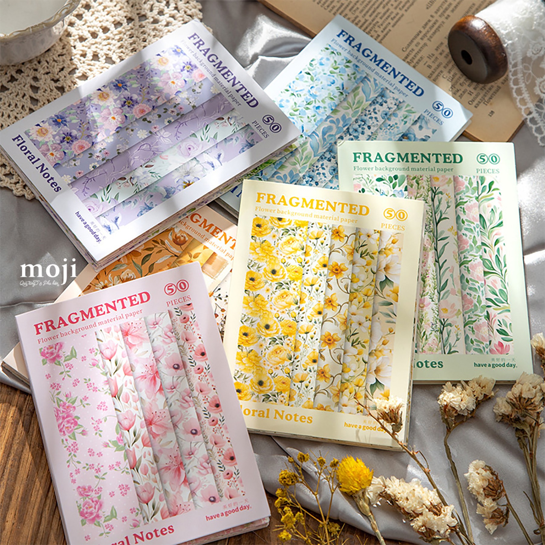 Giấy nền trang trí Flower fragmented set50