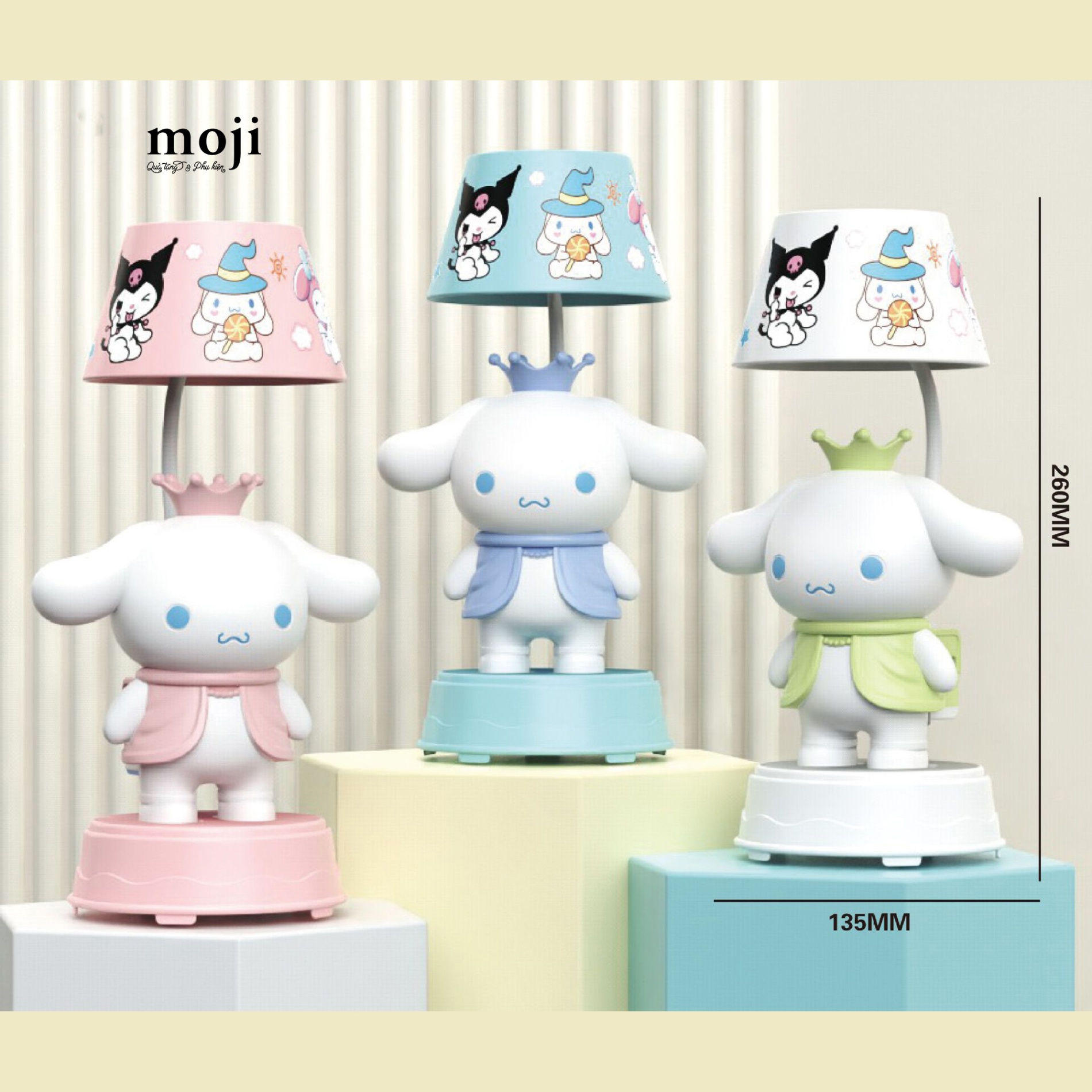 Đèn ngủ led đa năng Sanrio family Cinnamoroll king kèm sticker 13x26