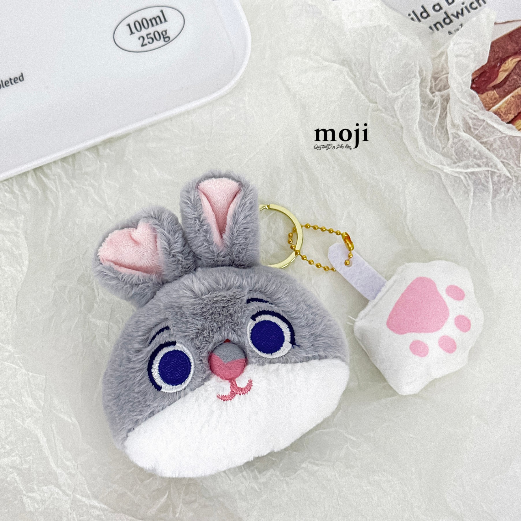 B.05A Móc khóa Zootopia Judy Nick face ice cream