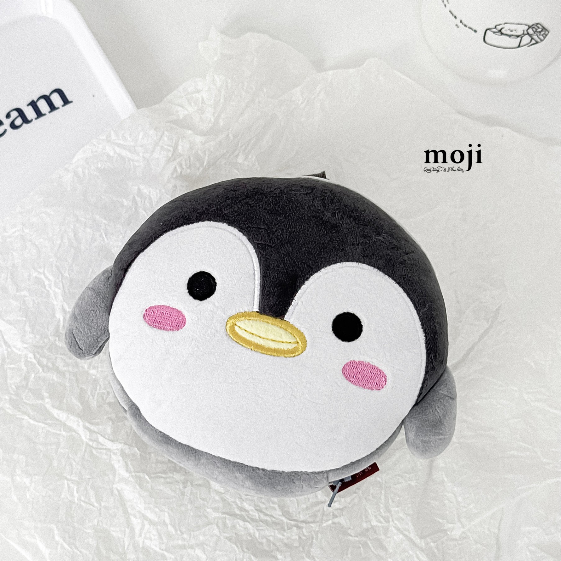 A.716 Miếng che bịt mắt khi ngủ kết hợp gối ngủ văn phòng mini, loại 2 trong 1 Penguin chim cánh cụt face