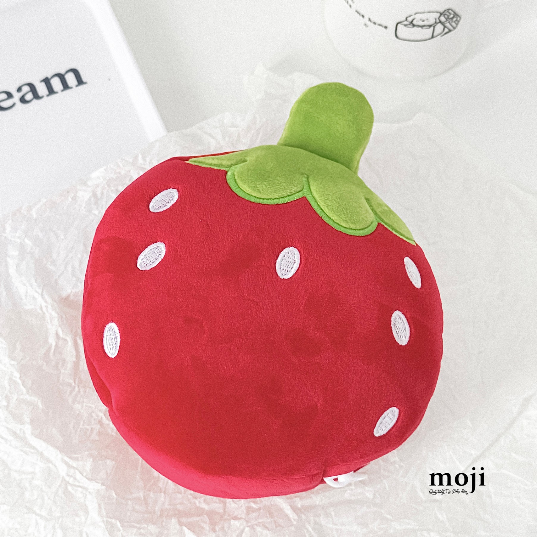 A.716 Miếng che bịt mắt khi ngủ kết hợp gối ngủ văn phòng mini, loại 2 trong 1 Fruit strawberry