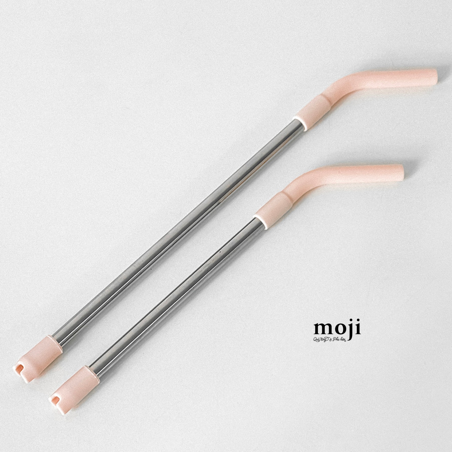 Ống hút inox Basic nối silicone 21cm