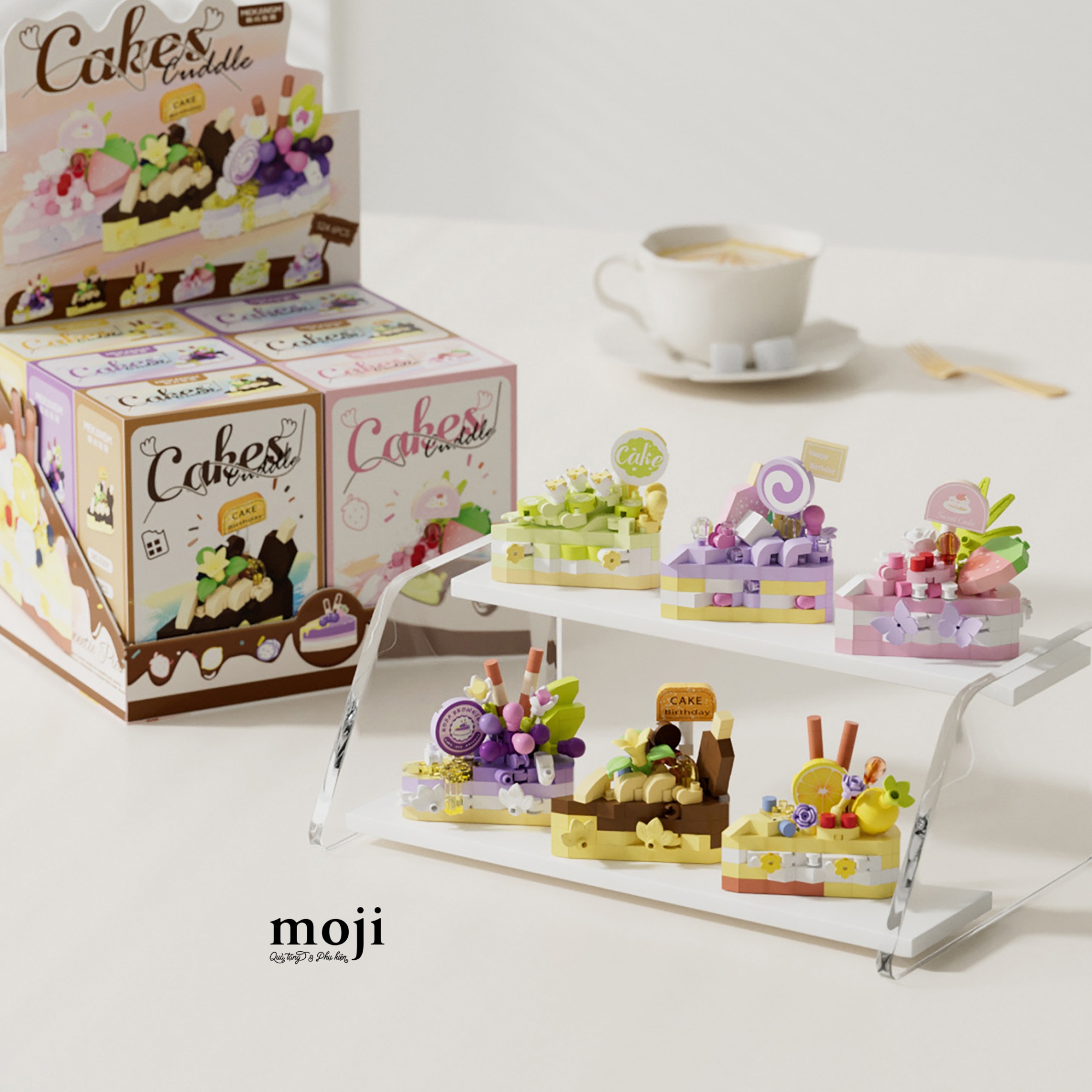 Đồ chơi xếp hình Cakes cuddle bánh ngọt 3x5x5 set6