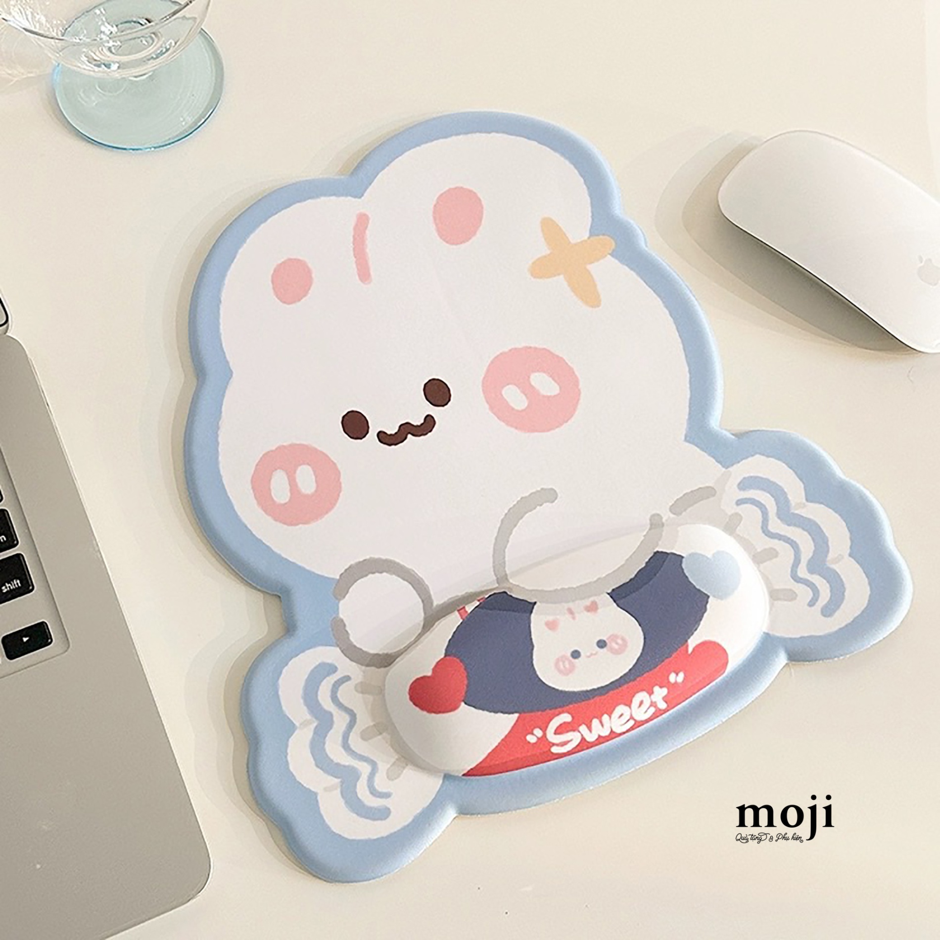 Lót chuột đệm tay Rabbit sweet candy 23x25