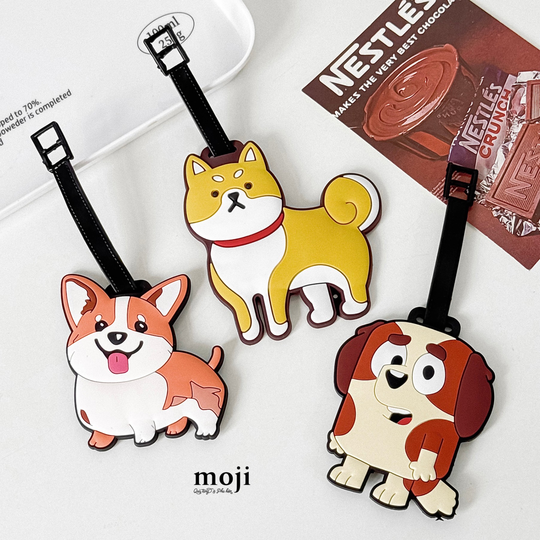 Luggage tag cute dog biểu cảm