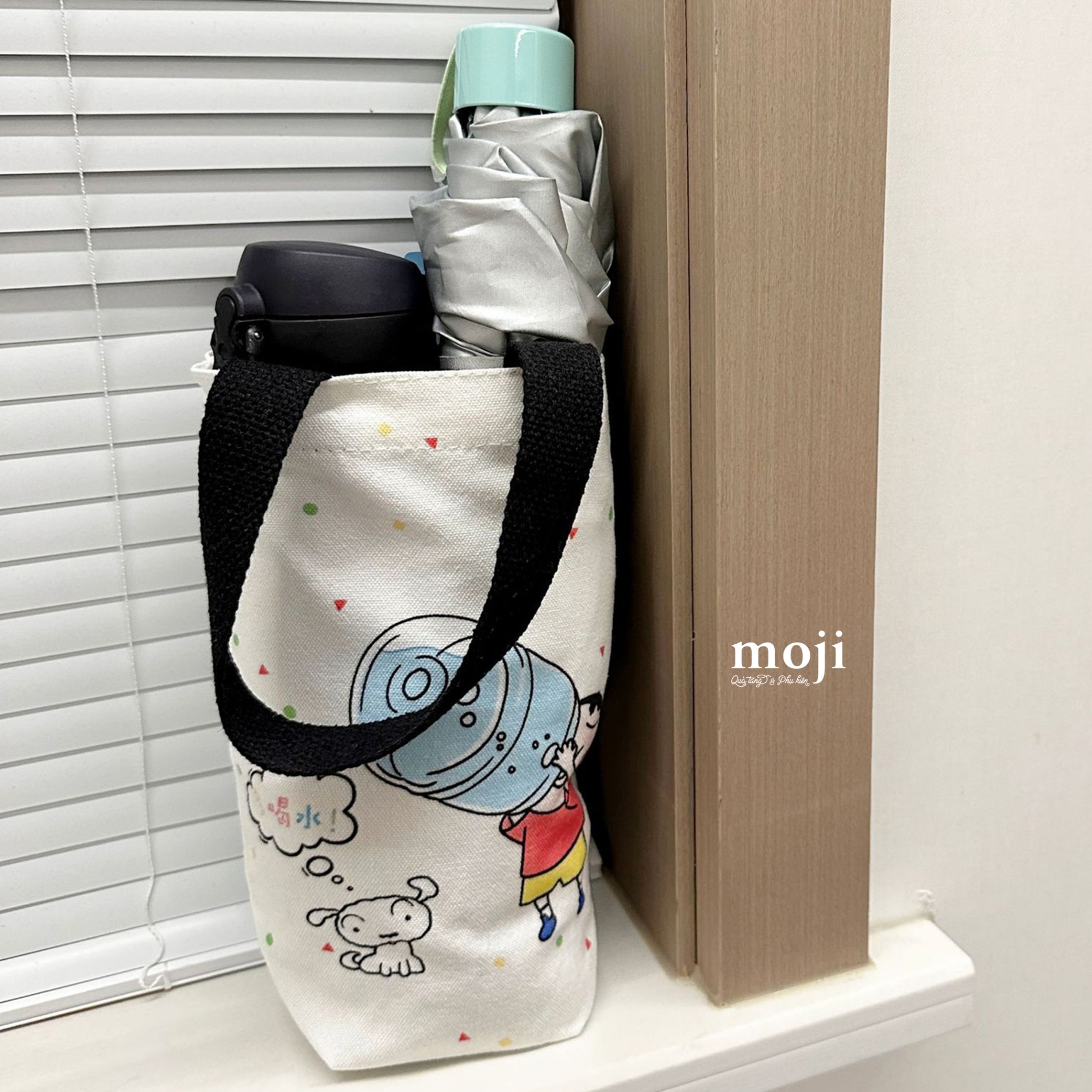Túi đựng bình nước Crayon Shinchan drink water 6x9x24