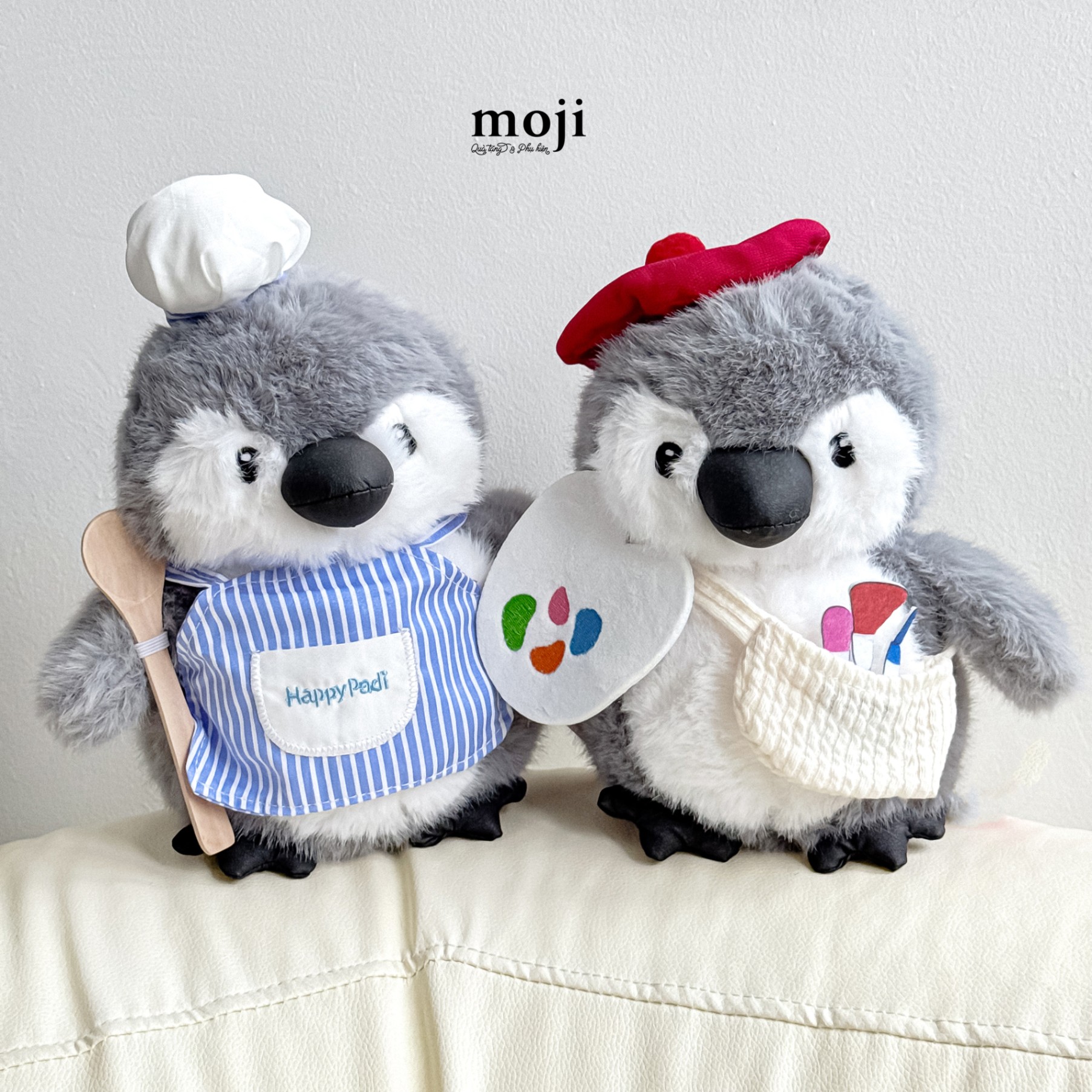 A.750 Gấu bông MS Penguin chim cánh cụt đội mũ nghề nghiệp 23cm