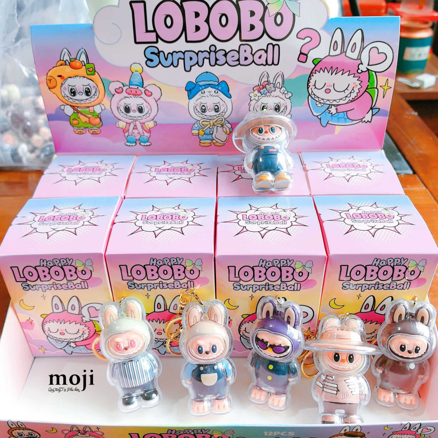 B.082 Blindbox móc khoá Labubu surprise ball