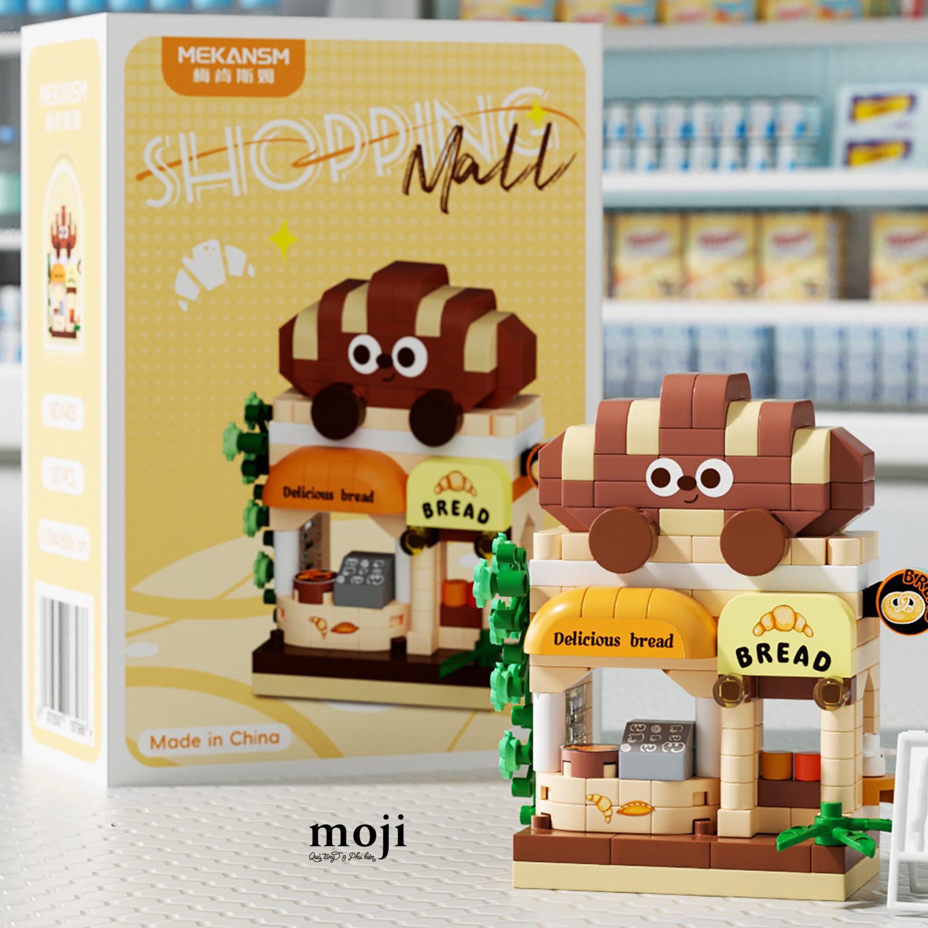 Đồ chơi xếp hình Food delicious bread croissant 5x6x6