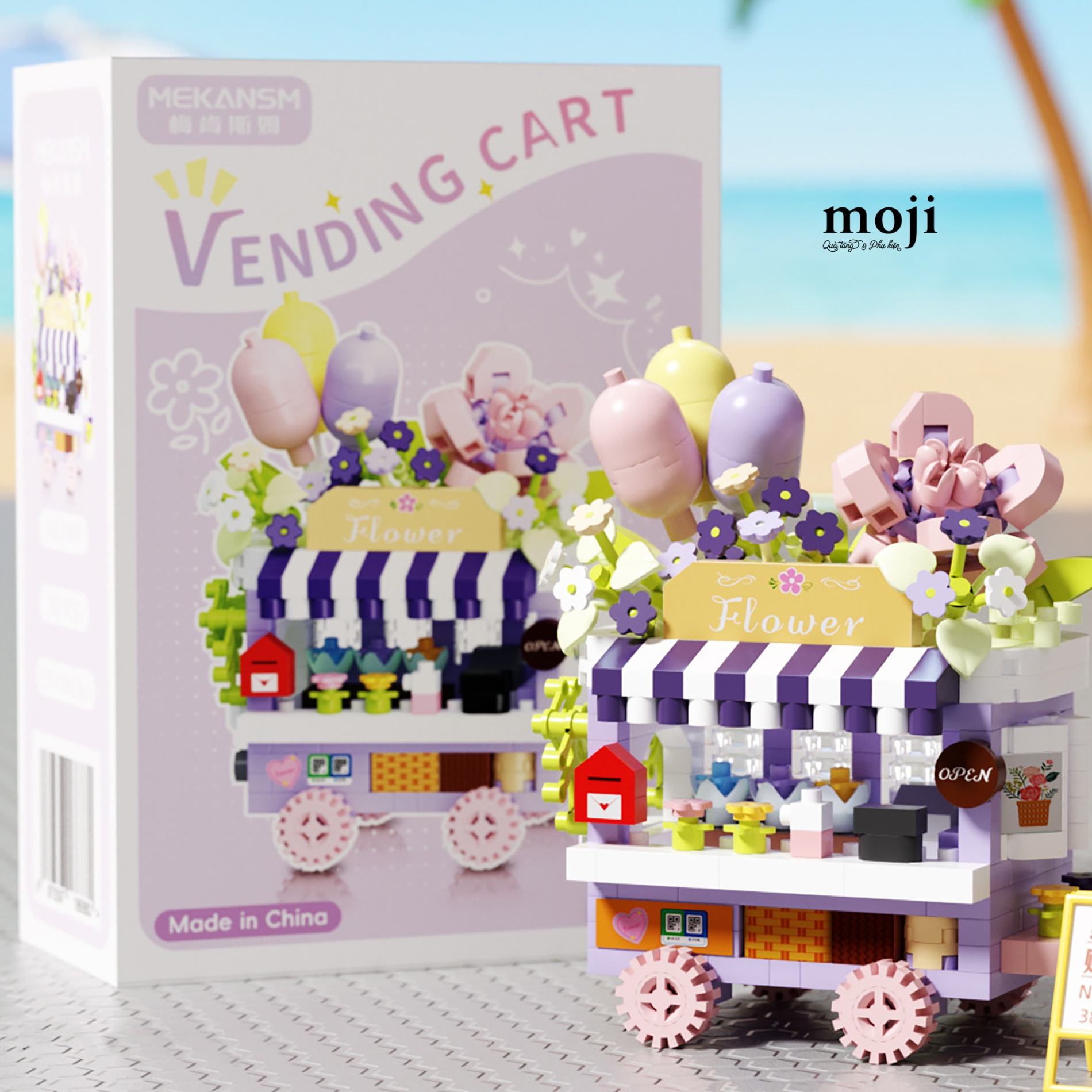 Đồ chơi xếp hình Vending Cart flower valey 5x7x9