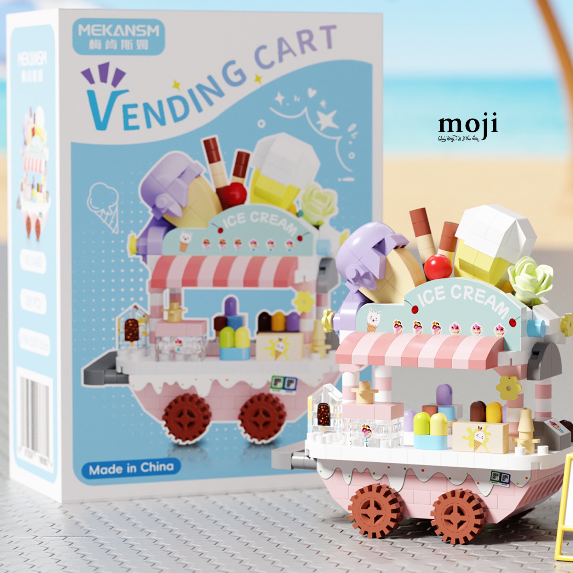 Đồ chơi xếp hình Vending Cart ice cream 6x7x7