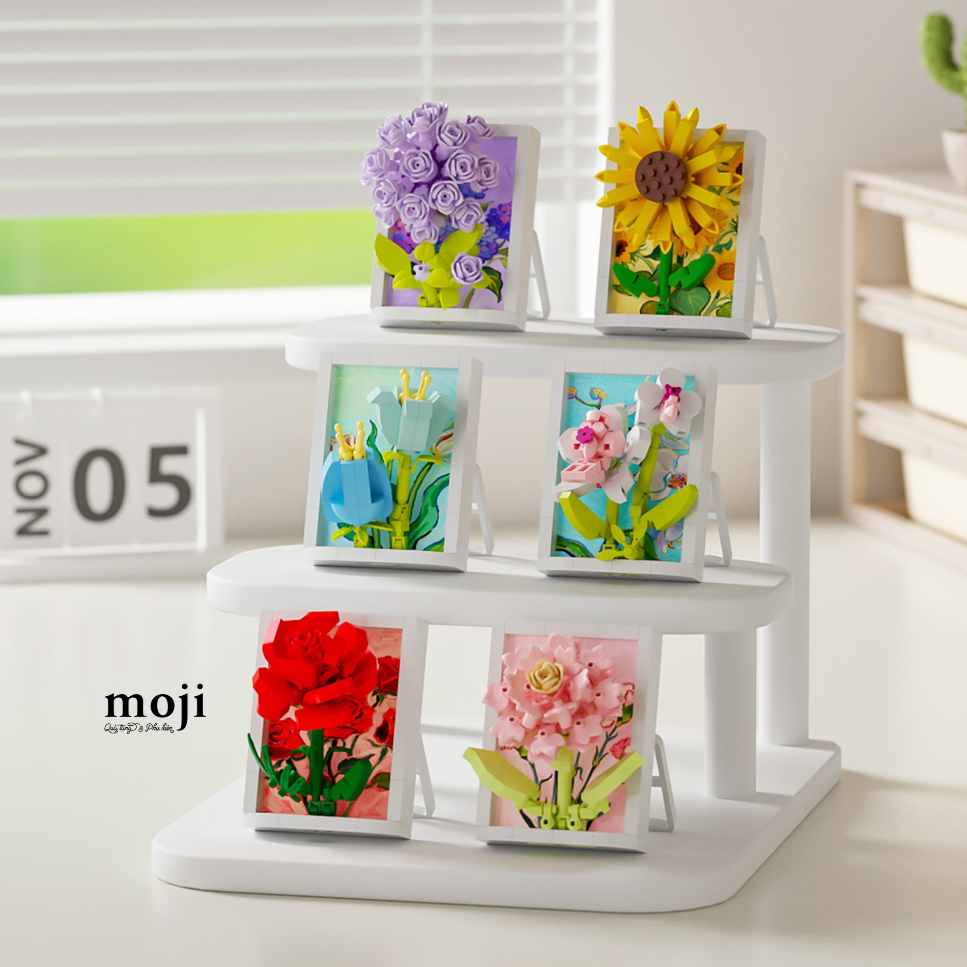 Đồ chơi xếp hình hoa Flower khung ảnh 5x6x7
