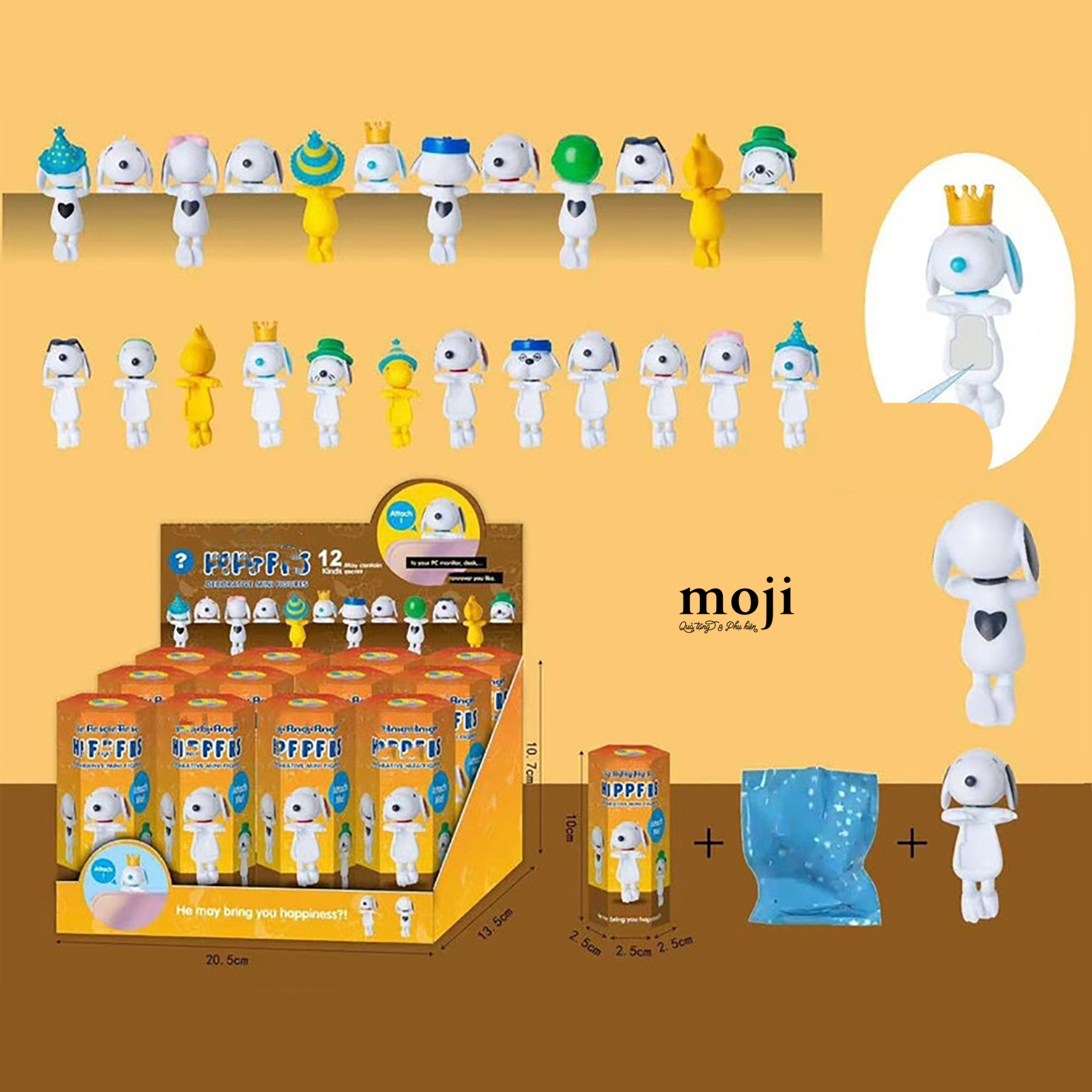 B.083 Blindbox Hippers Snoopy dog đội mũ