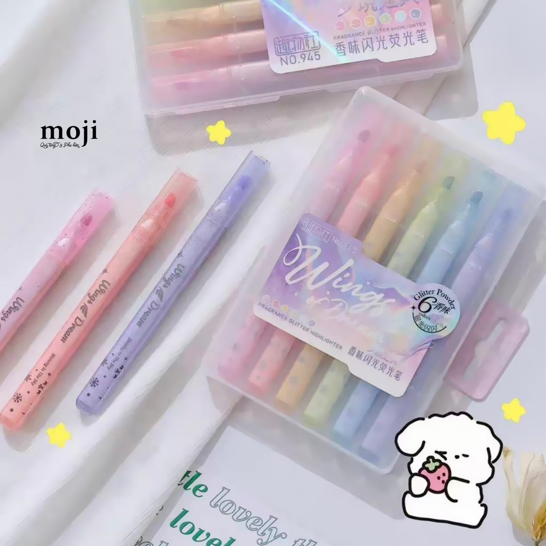 Bút nhớ dòng Snow wings of dream set6