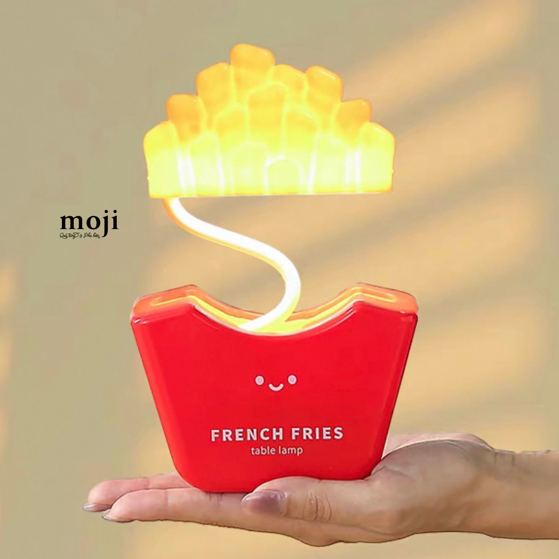 Đèn ngủ led Food french fries sạc tích điện 4x10x13