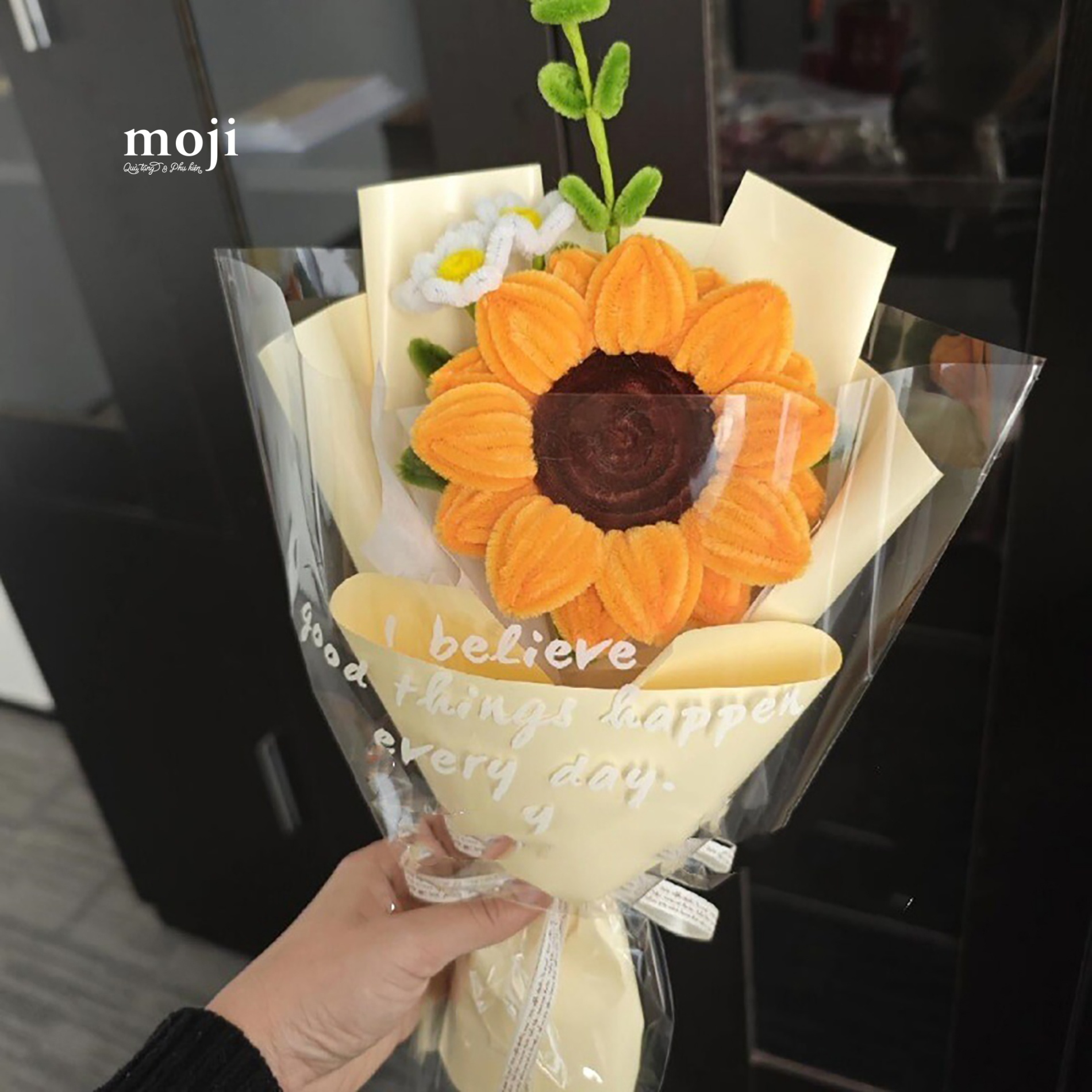 Hoa kẽm nhung bó Hướng dương mix and match basic flower believe 16x36