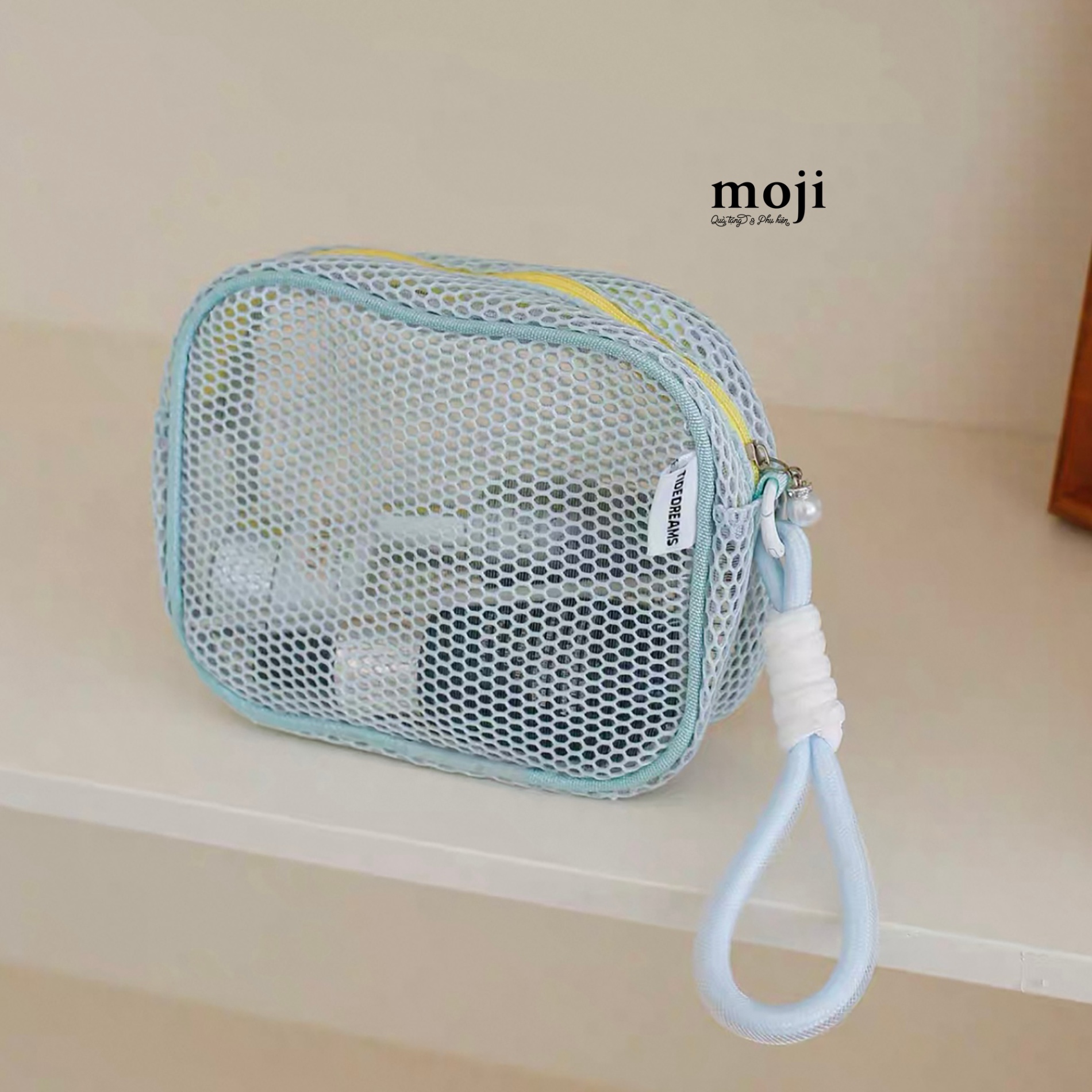 Túi ví đa năng Basic pastel color vải lưới 12x16