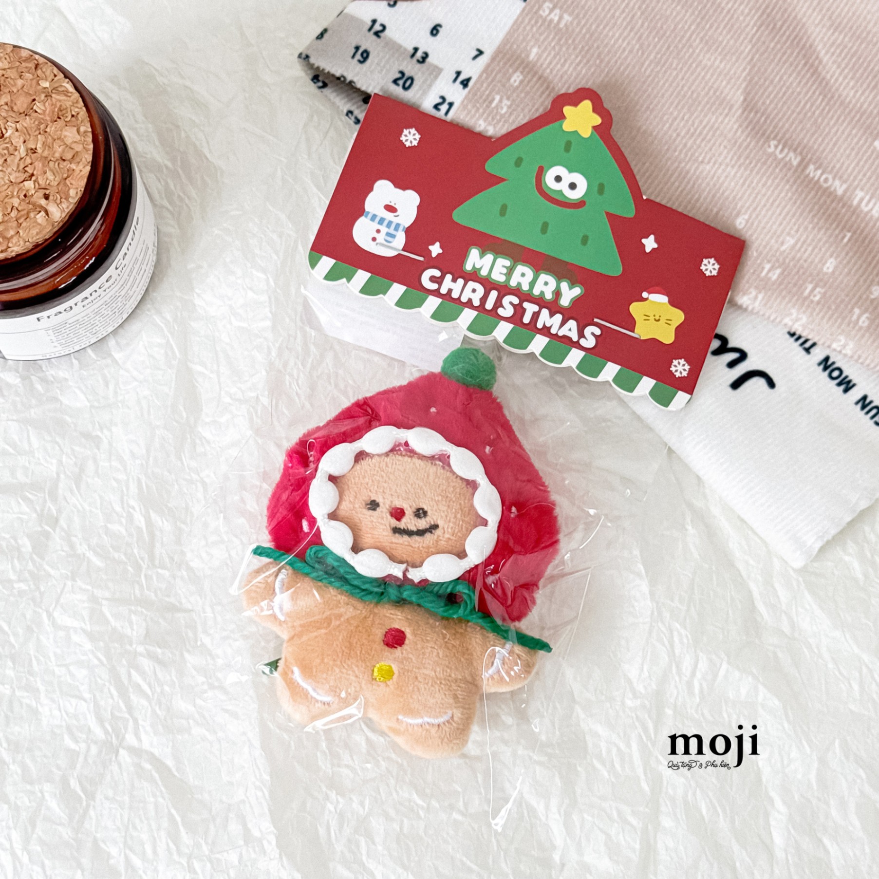 B.05A Móc khóa xmas Bánh gừng cosplay strawberry