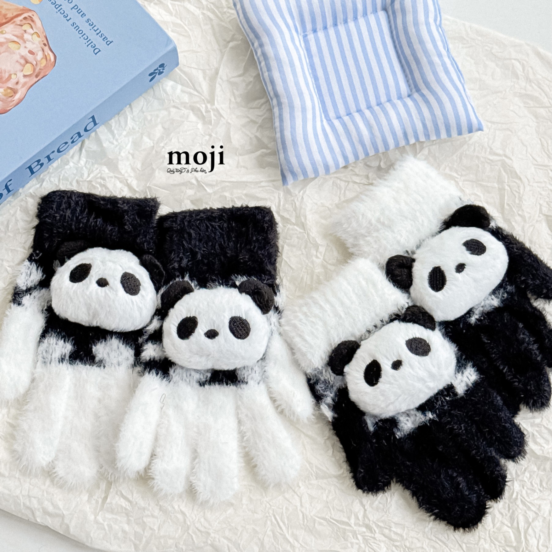 B.092 Găng tay hở ngón Panda bear phối màu