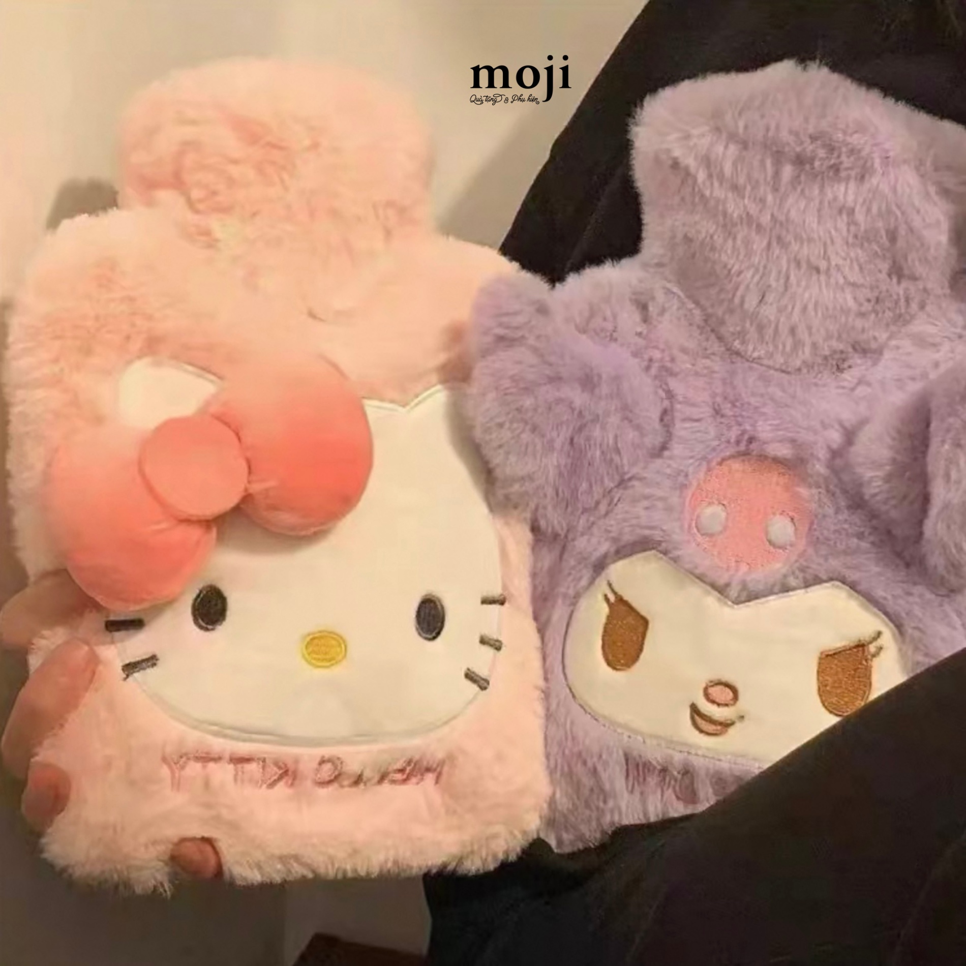 Túi chườm giữ nhiệt bọc vải Sanrio family face one color 18x28
