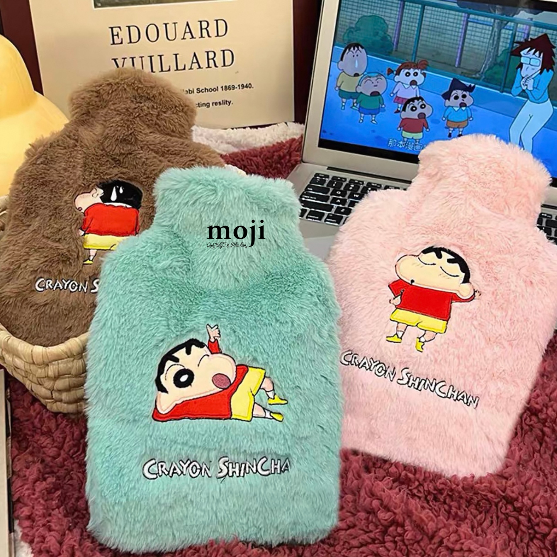 Túi chườm giữ nhiệt bọc vải Crayon Shinchan biểu cảm 18x25