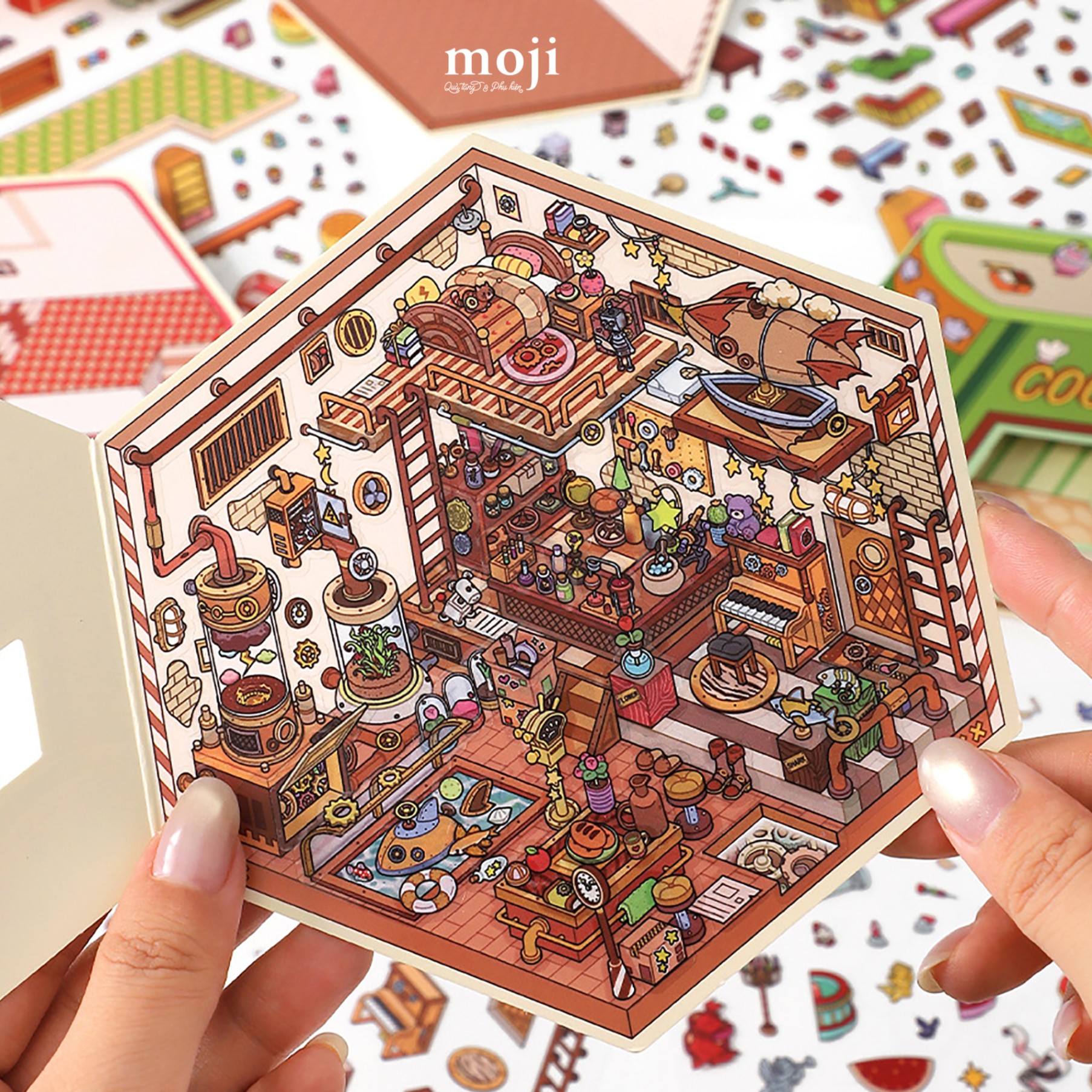 Sticker bảng MJ Build Room in express box