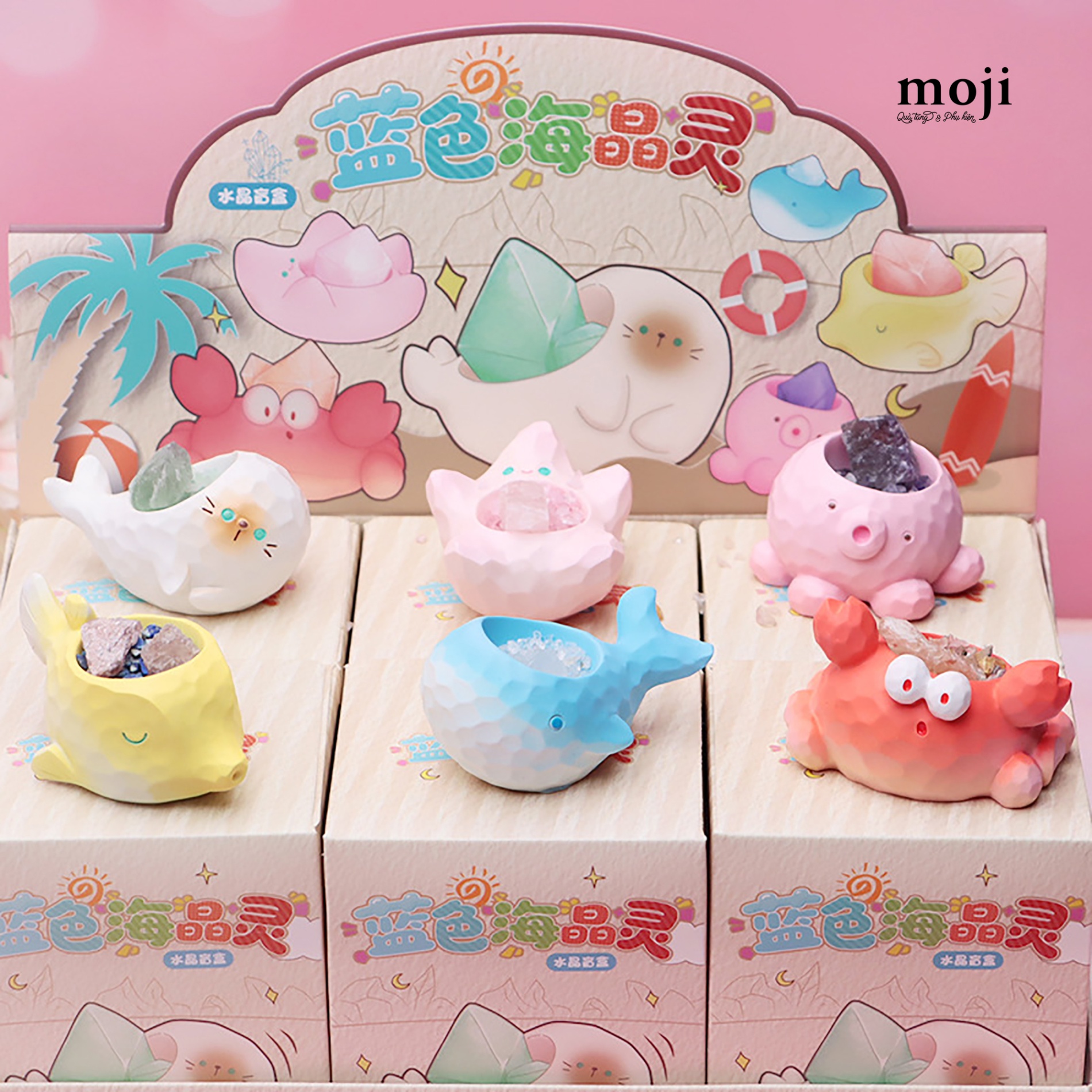 Blindbox hũ đá khuếch tán tinh dầu Sea animals ocean đại dương