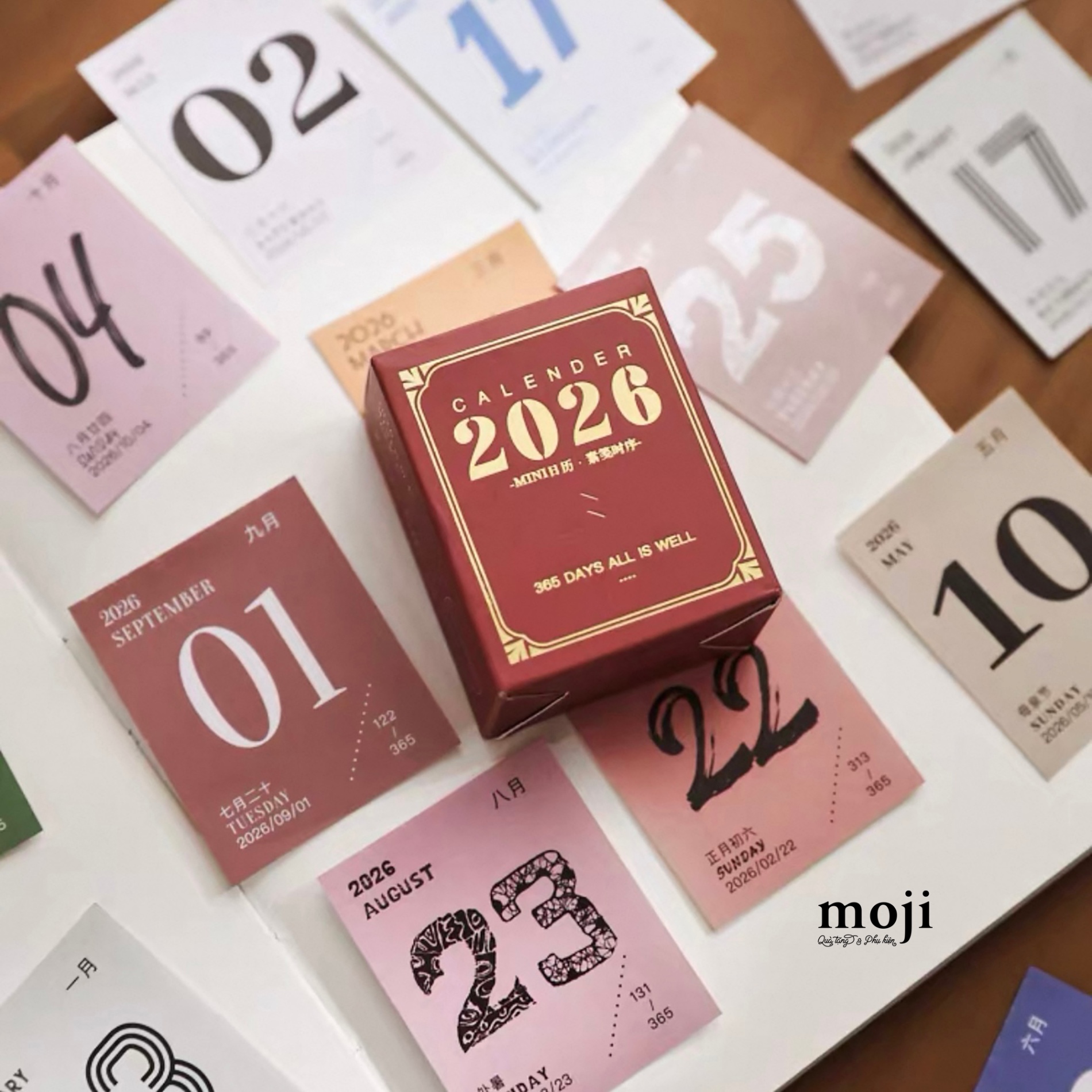 Lịch 2026 mini bloc Basic number 4x5