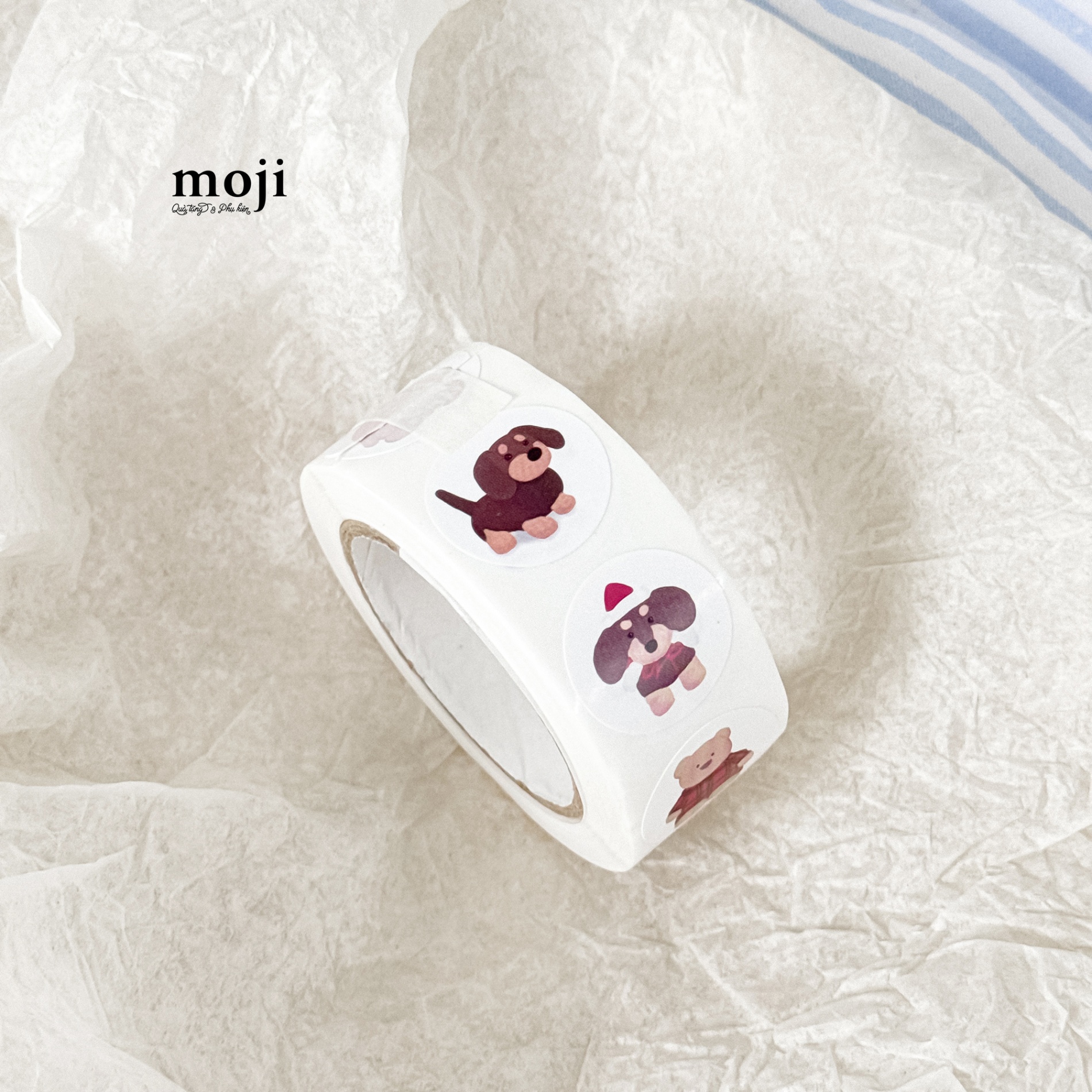 Sticker cuộn Animals with xmas clothes set500