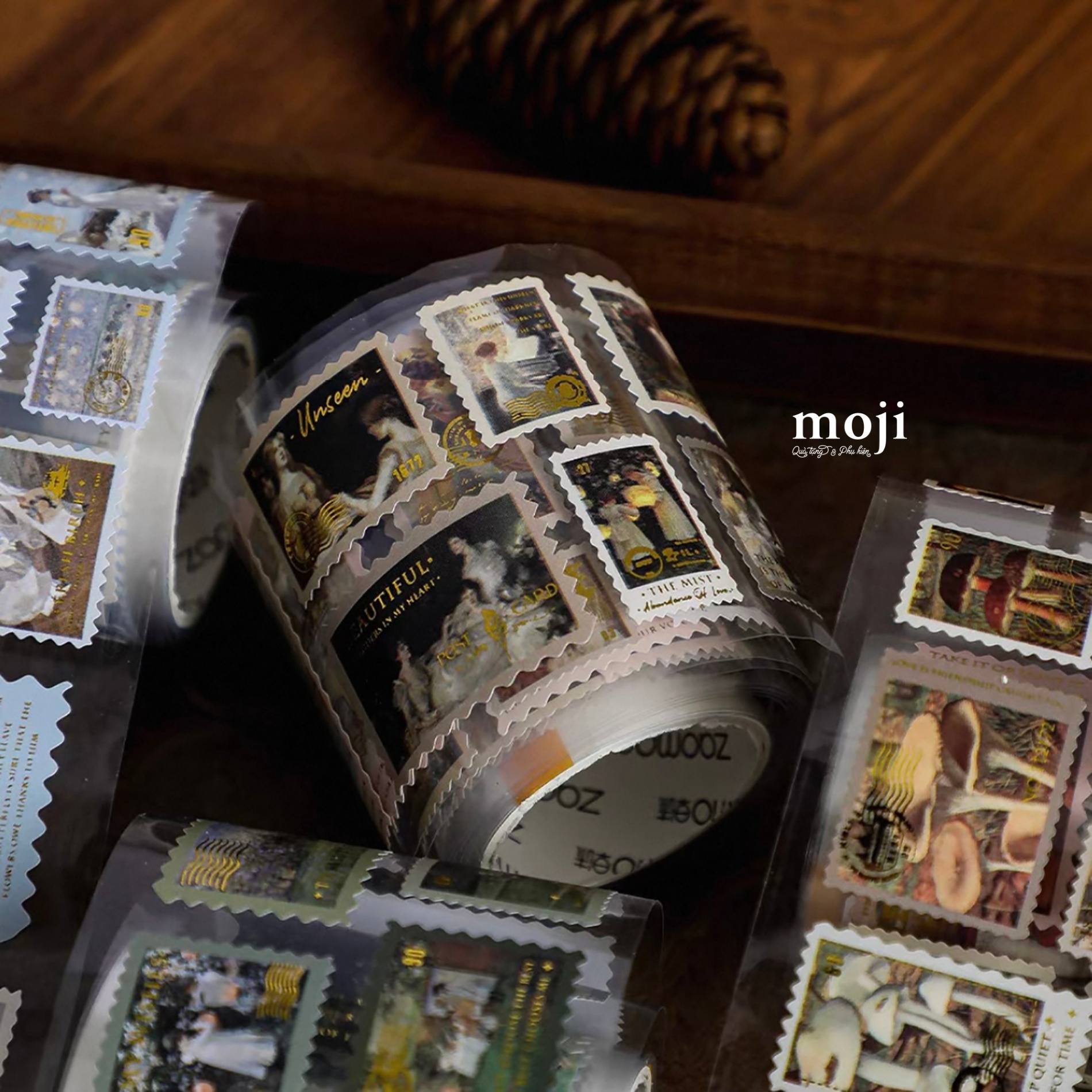 Sticker cuộn Beautiful girl vintage postcard 2mx550mm