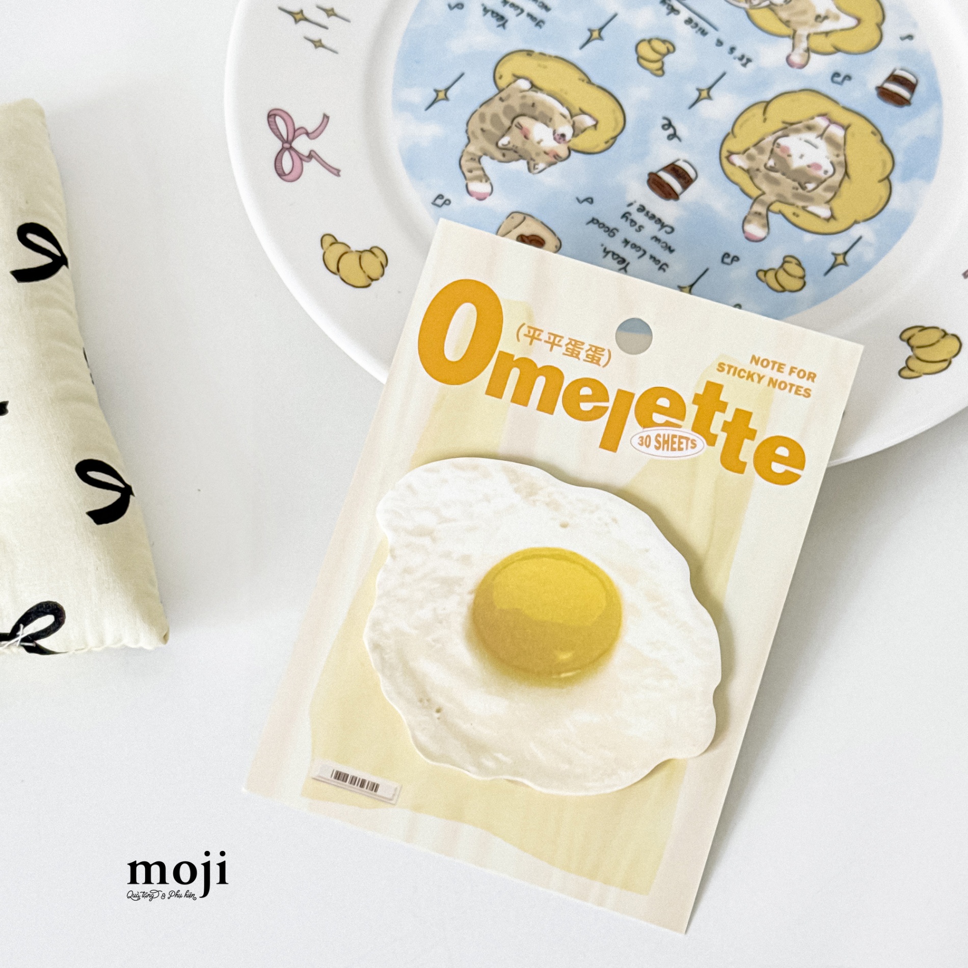 Giấy note MJ Food trứng ốp la 8x8cm