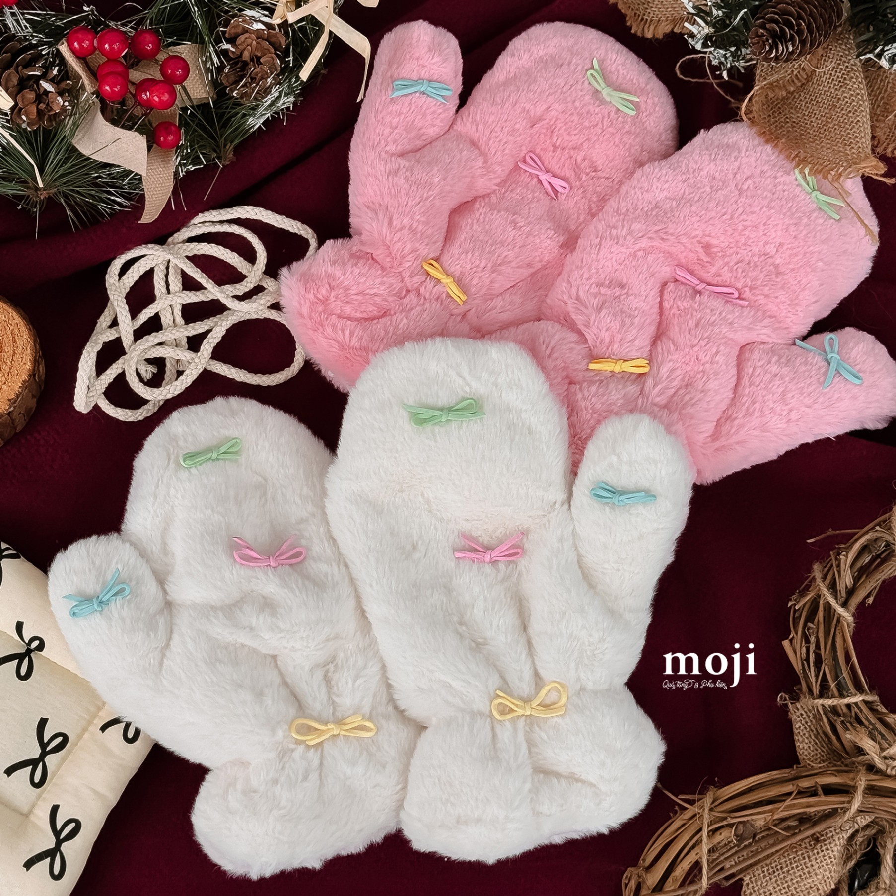 B.095 Găng tay Basic coloful bow nơ