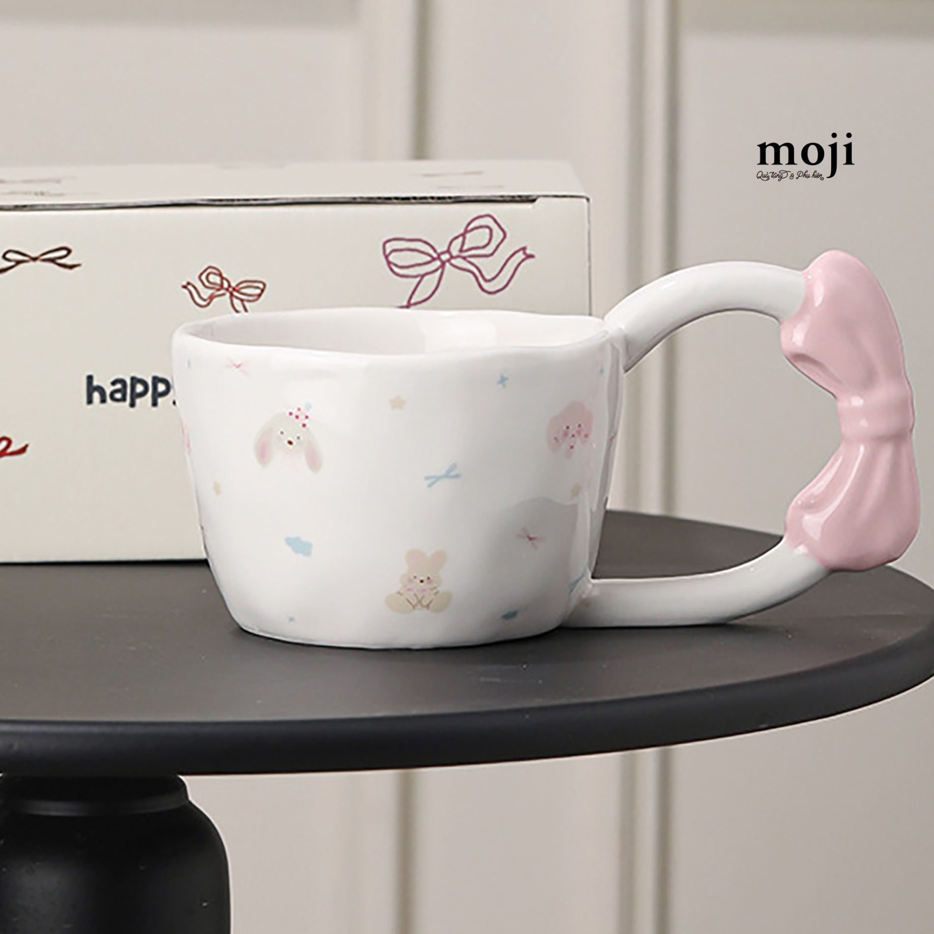 A.10 Ly cốc bow nơ quai lớn 300ml