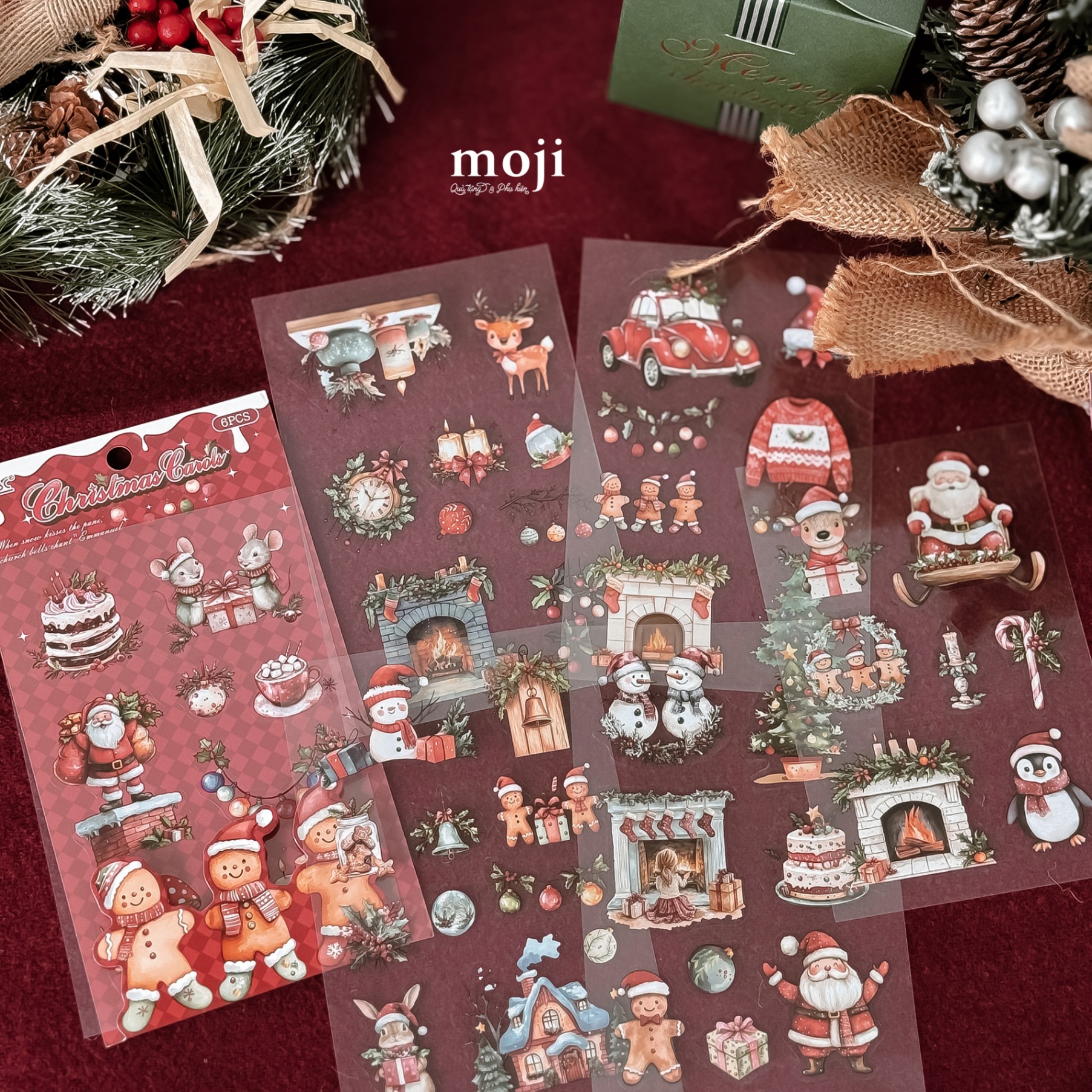 A.720 Sticker Xmas Christmas carol set6
