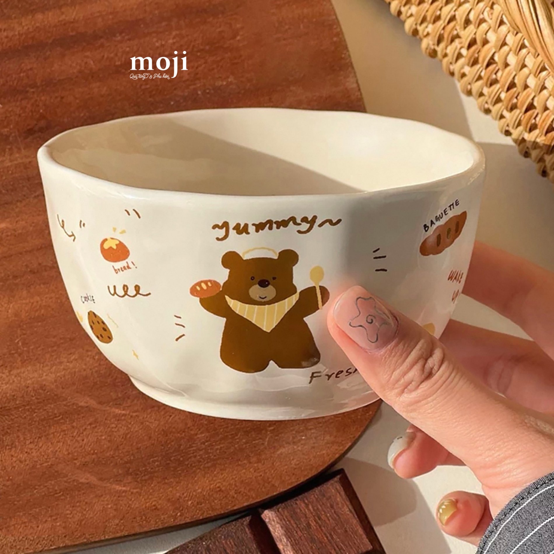 A.300 Chén bát yummy bear 6x11