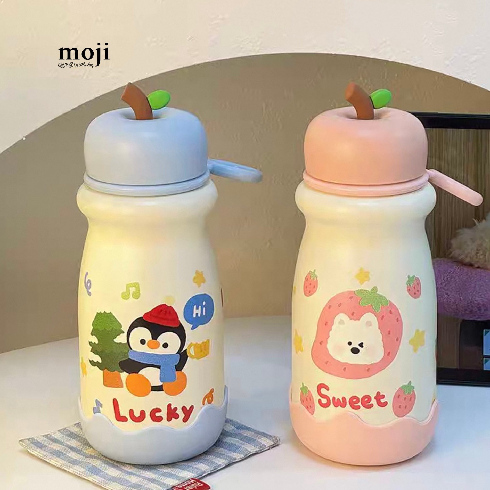A.061 Bình giữ nhiệt Apple penguin dog 500ml