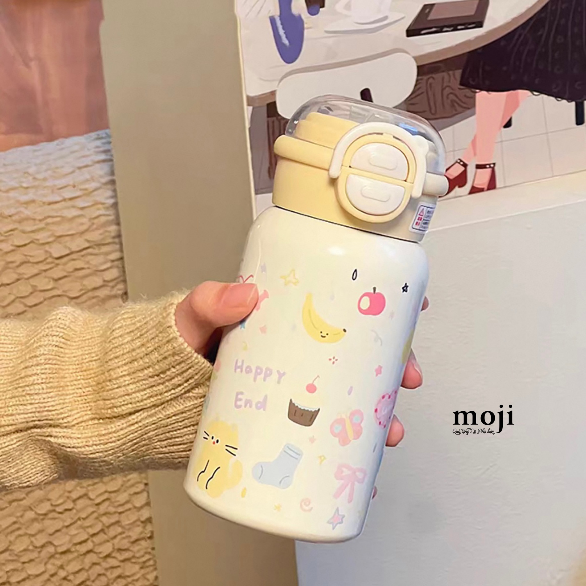 A.061 Bình giữ nhiệt Cat Happy end 500ml