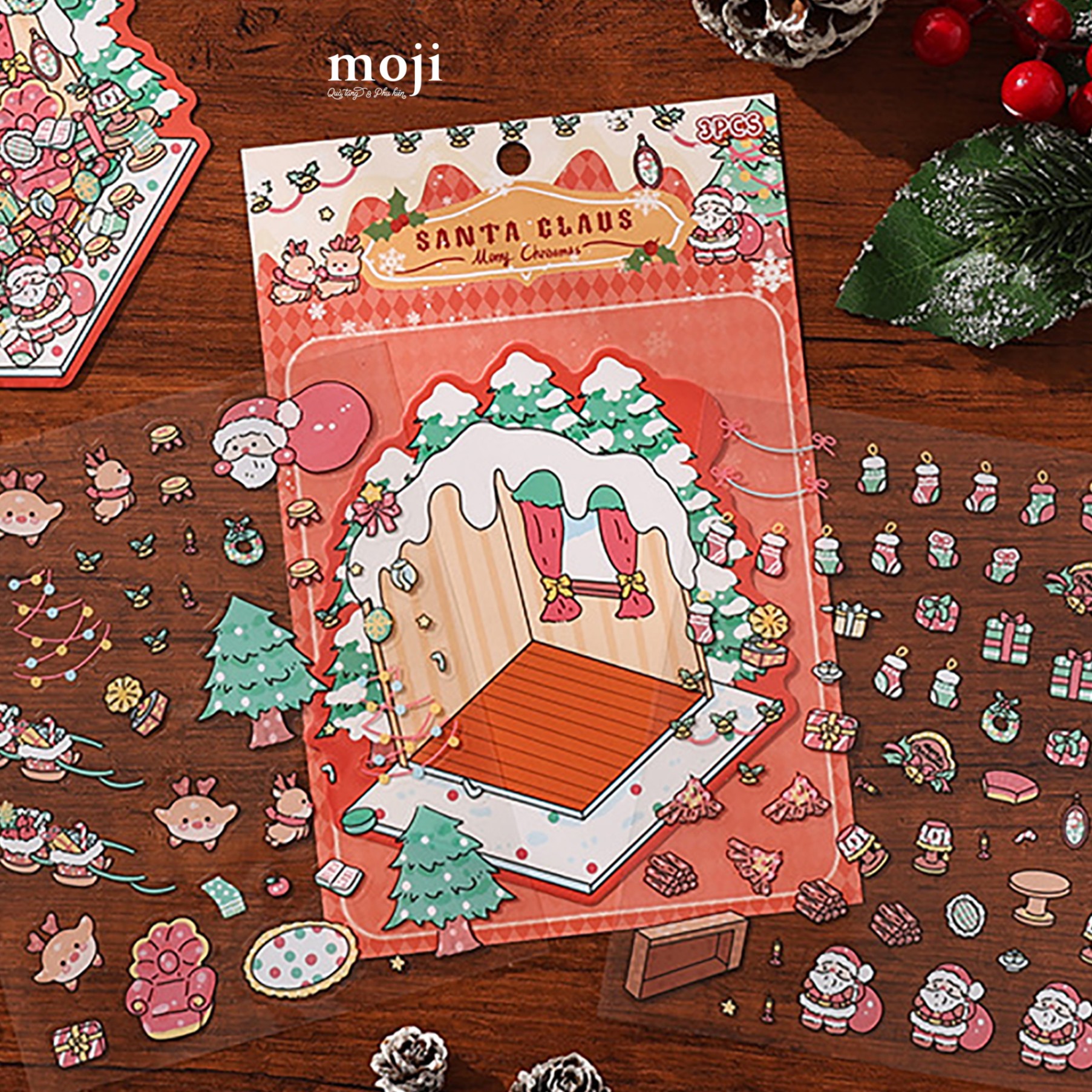 A.721 Sticker build Xmas Christmas messenger set3