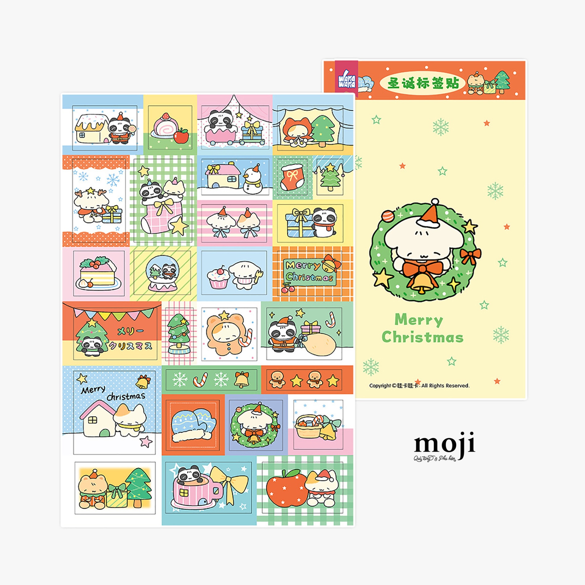 A.720 Sticker Xmas animals active