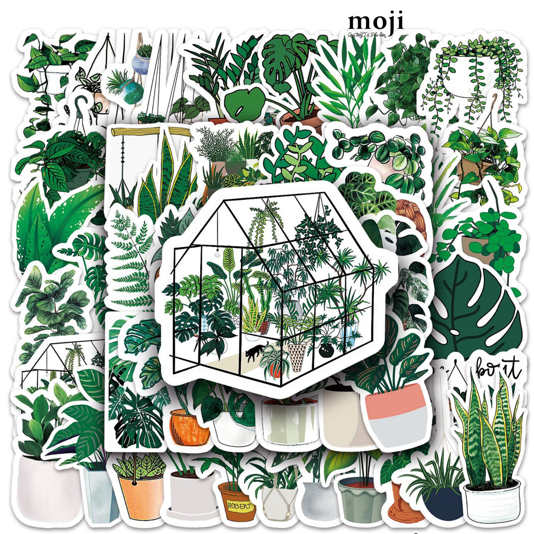 A.724 Sticker cây cảnh set50