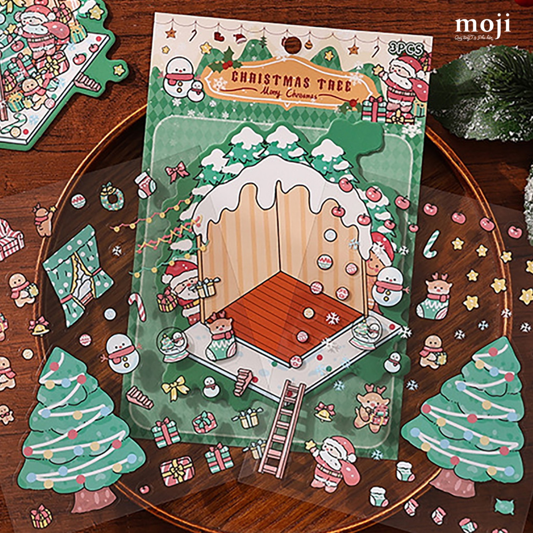 A.721 Sticker build Xmas Christmas tree set3