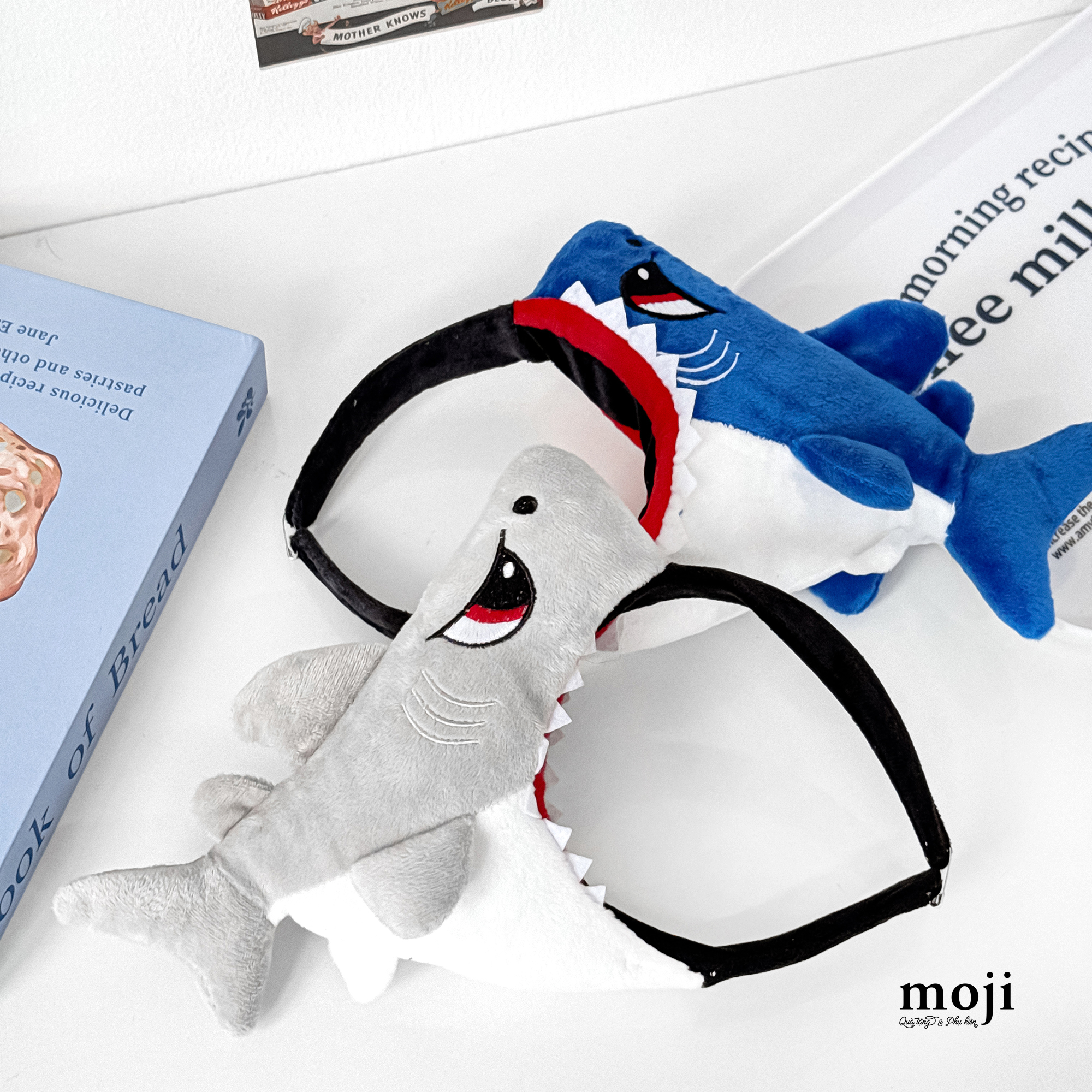 Băng đô bờm Shark cá mập hung dữ há miệng