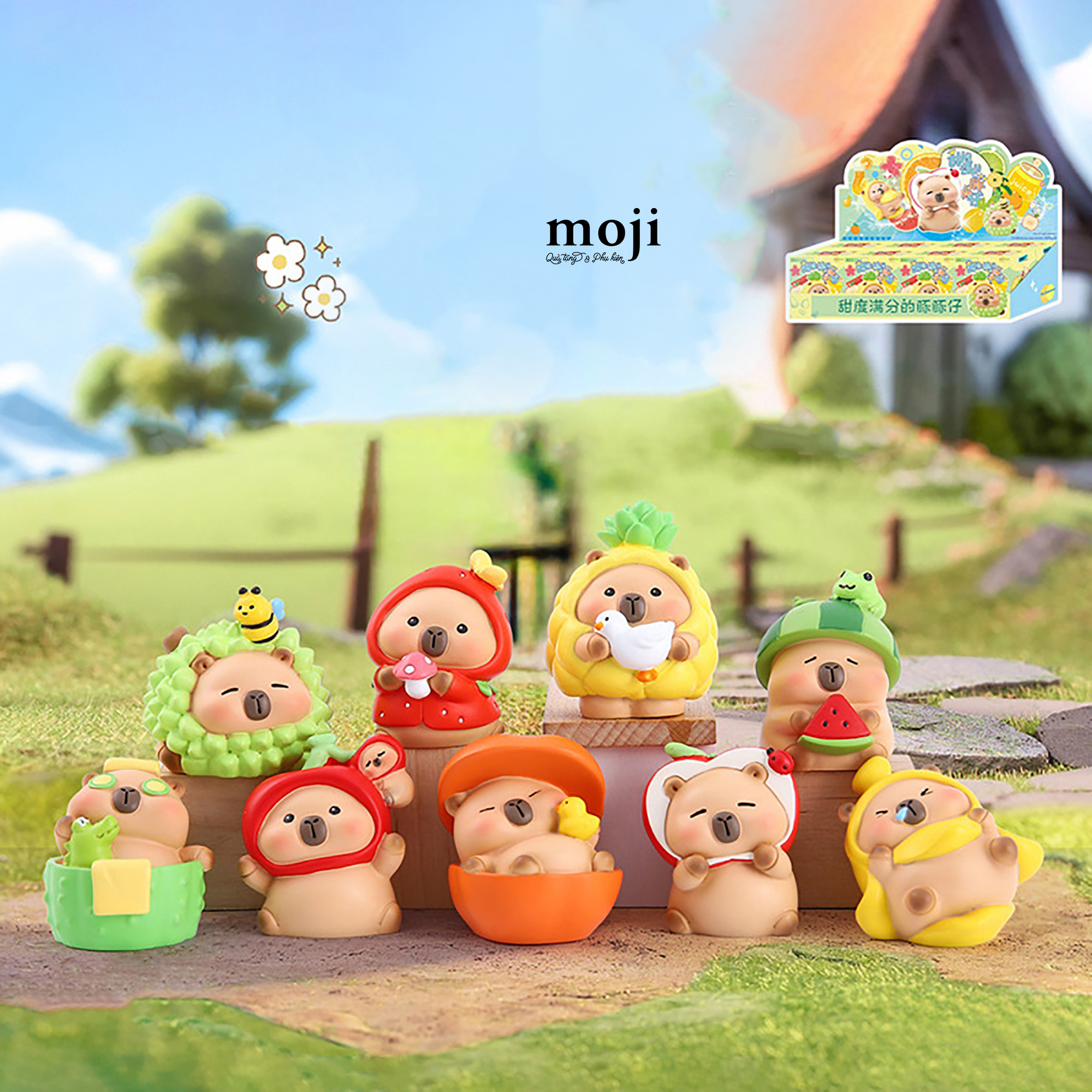 Blindbox tượng Capybara fruit cactus rau củ má phính