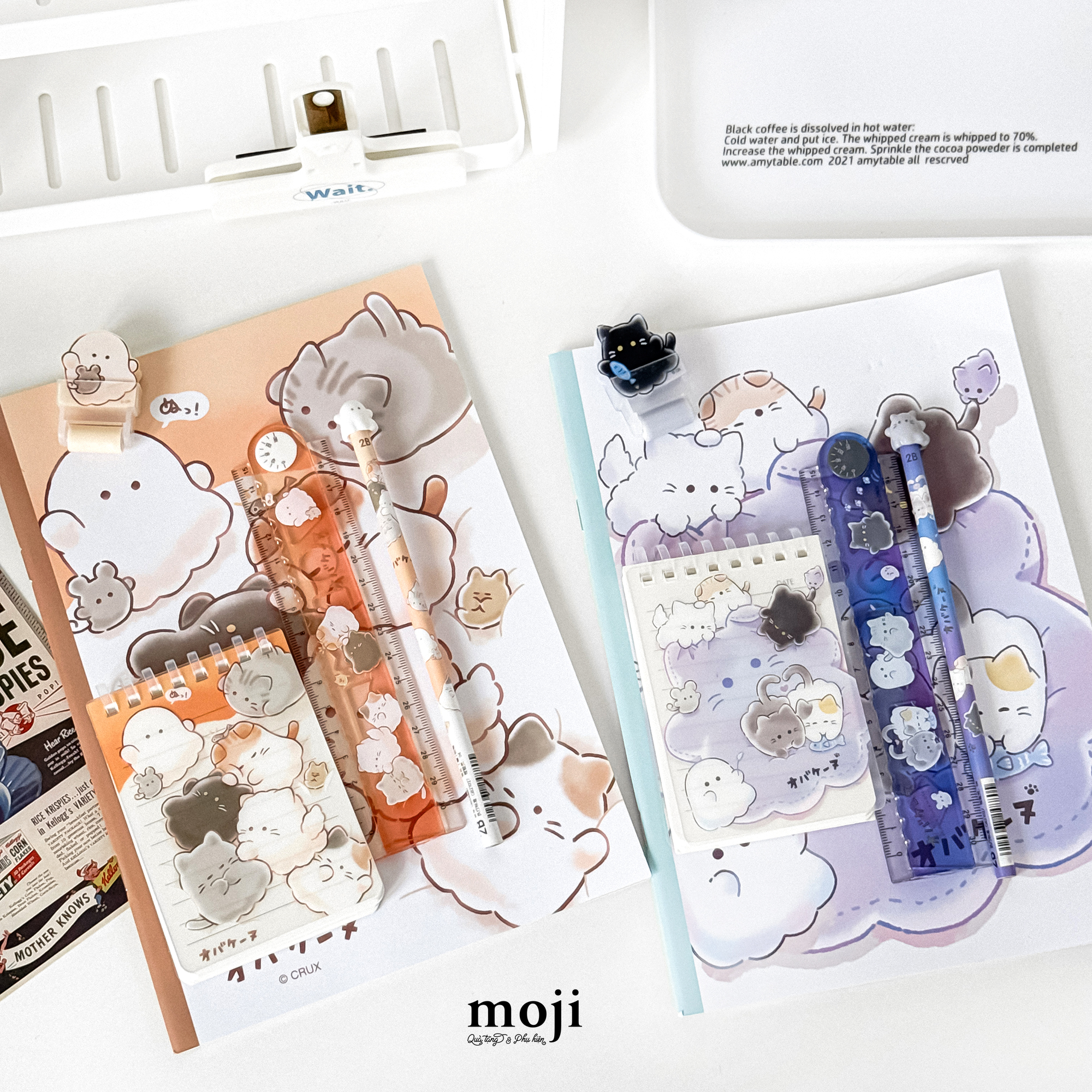 Bộ dụng cụ học tập Cute animal ghost set5