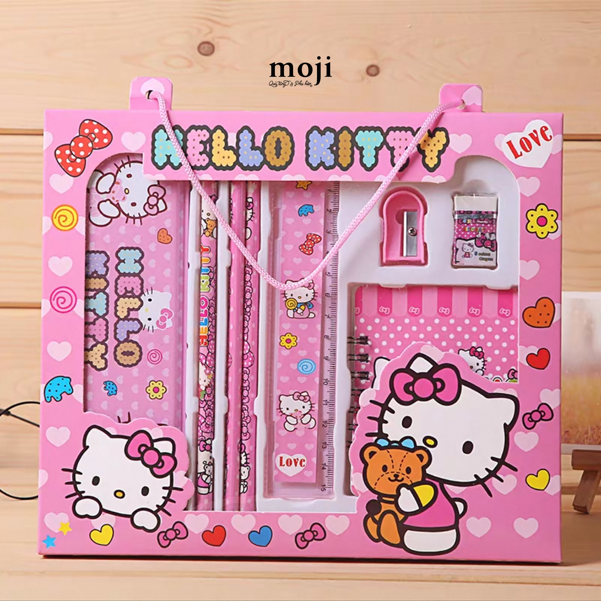 Bộ dụng cụ học tập Sanrio family Hello Kitty happy sationery set8
