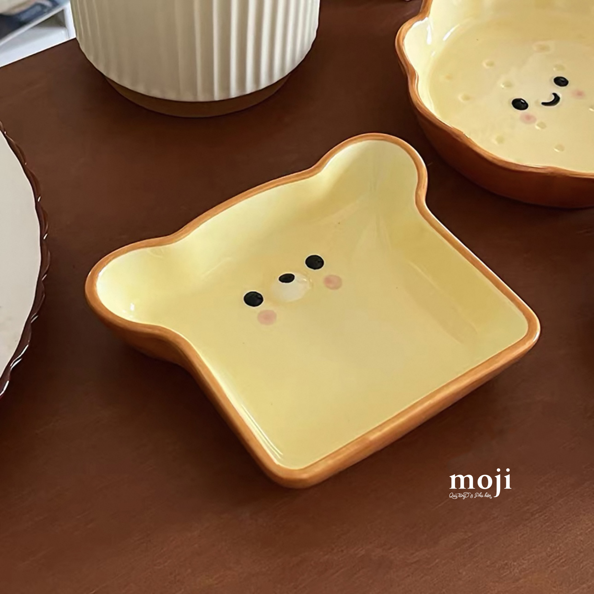 Đĩa gốm sứ mini Baby bear sandwich 2x8x11