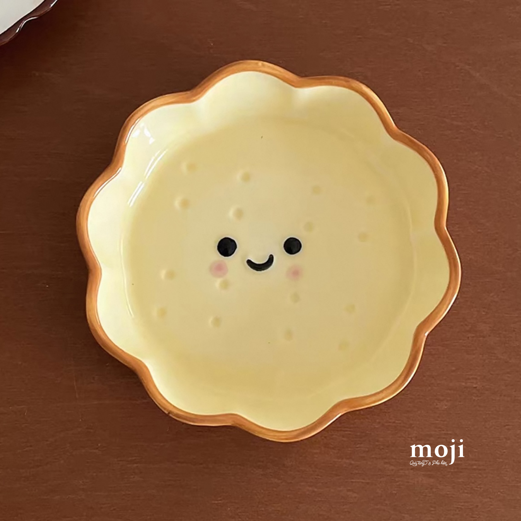 Đĩa gốm sứ mini Happy cookies face 2x10x10
