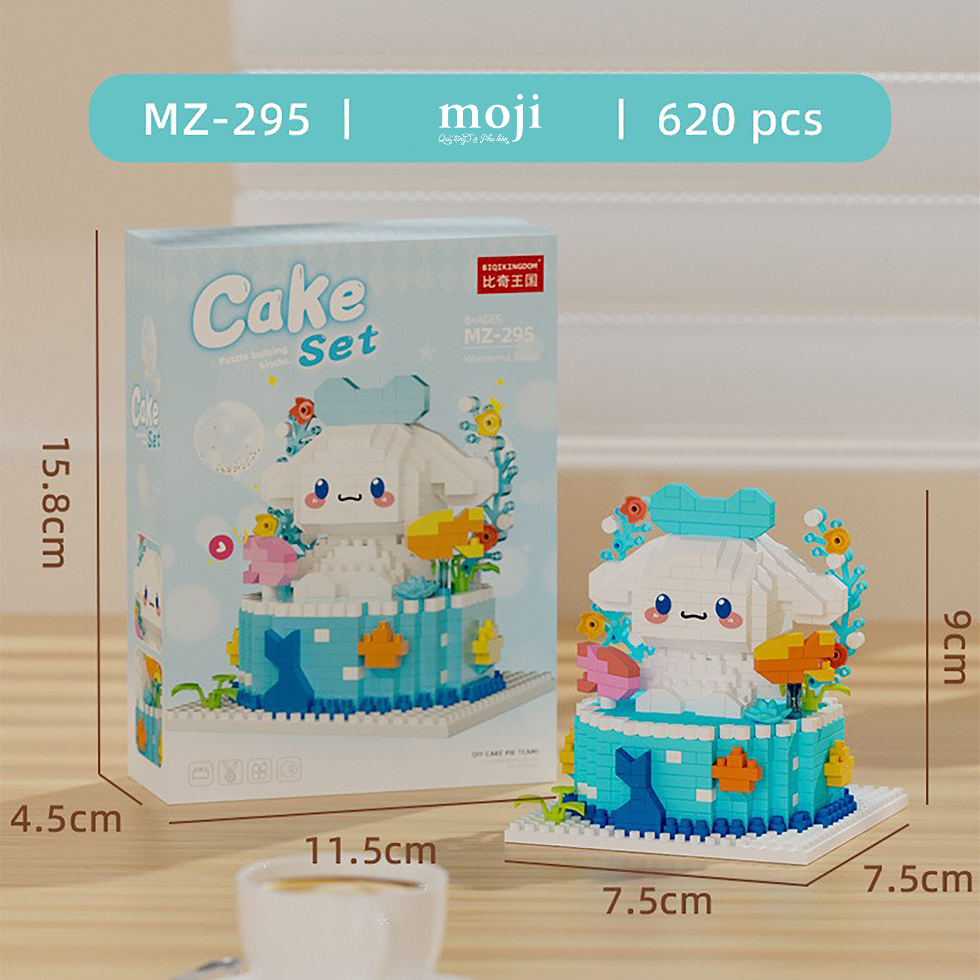 Đồ chơi xếp hình Sanrio family Cinnamoroll cake 7x7x9